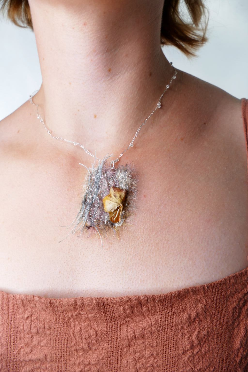 Hydrangea Necklace in Dusk