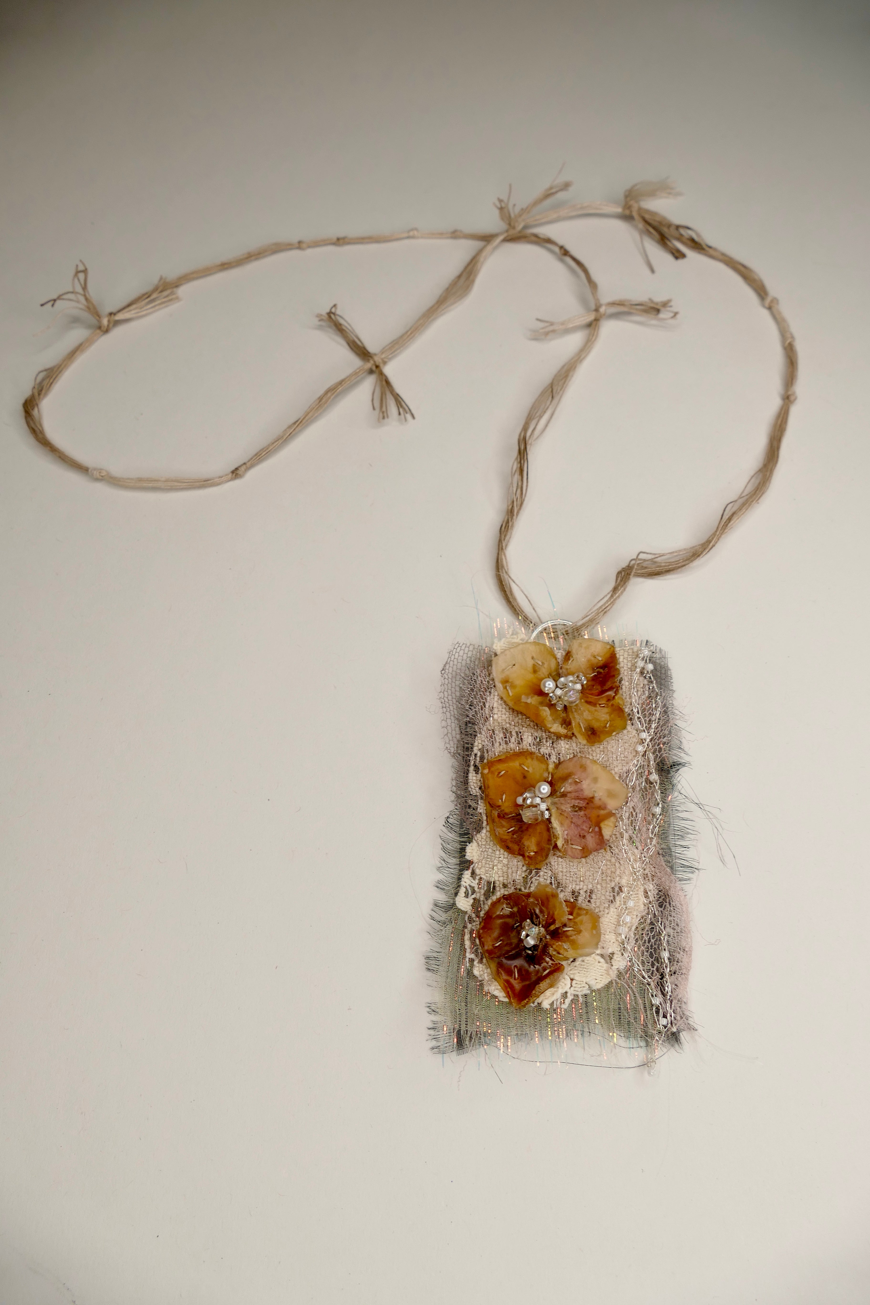 Hydrangea Long Pendant Necklace