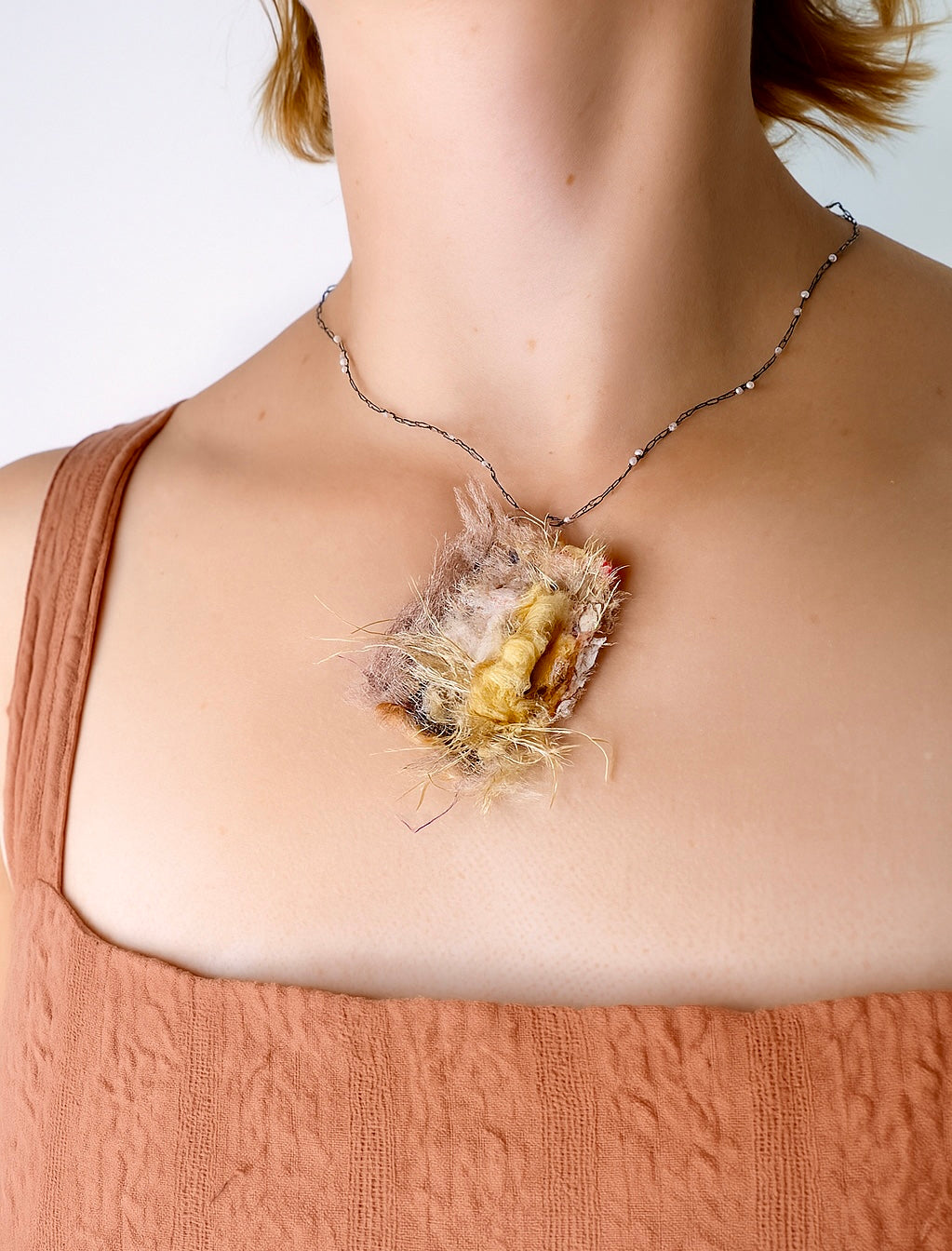 Hydrangea Necklace in Sunset