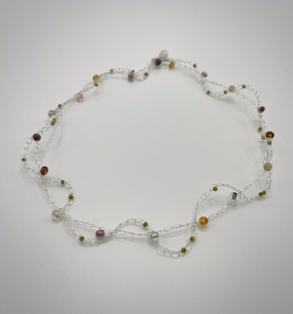 'Wildflower' Beaded Wire Necklace