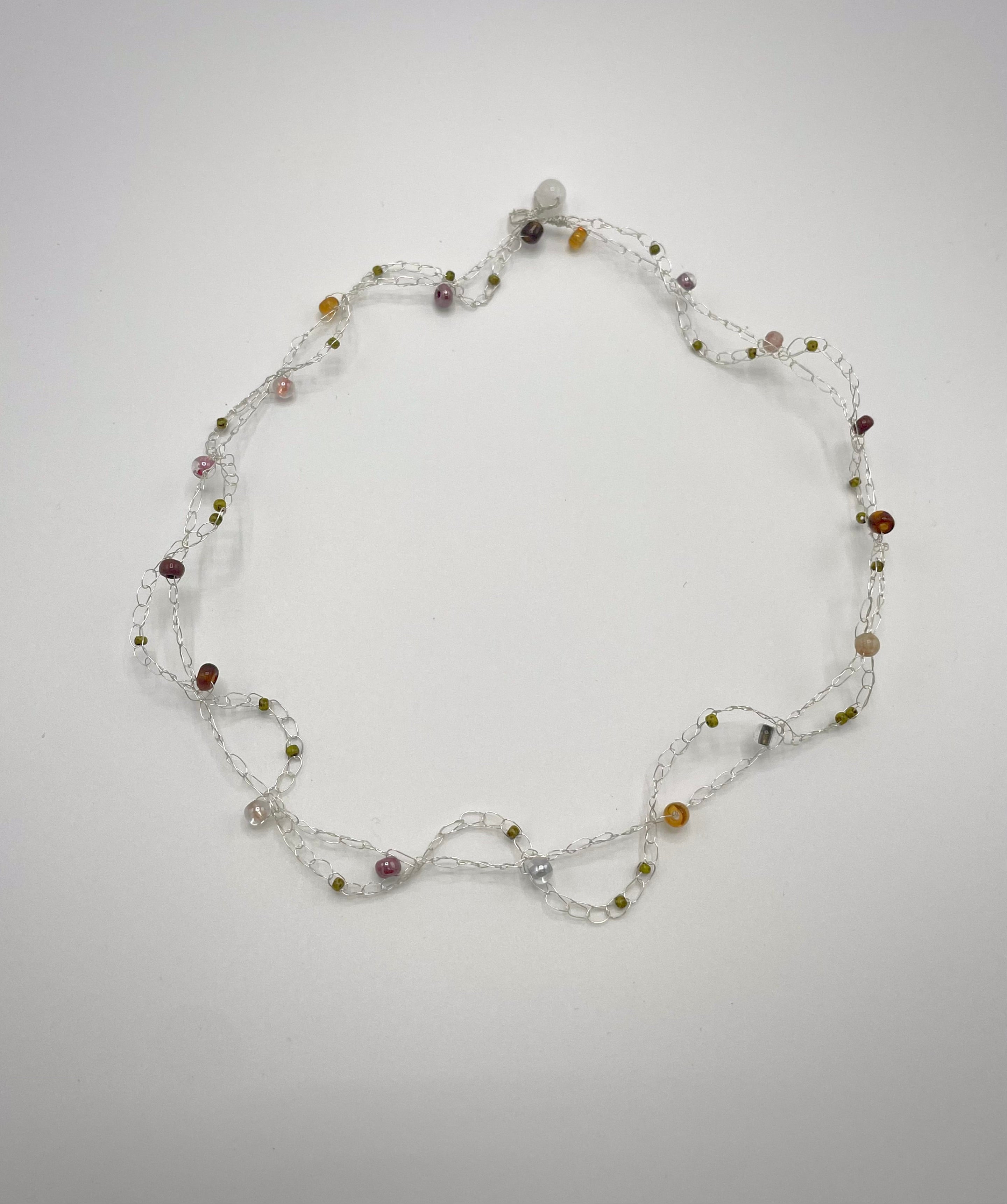 'Wildflower' Beaded Wire Necklace