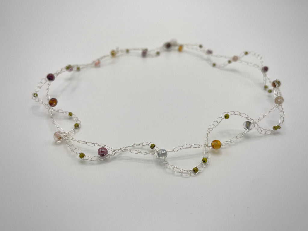 'Wildflower' Beaded Wire Necklace