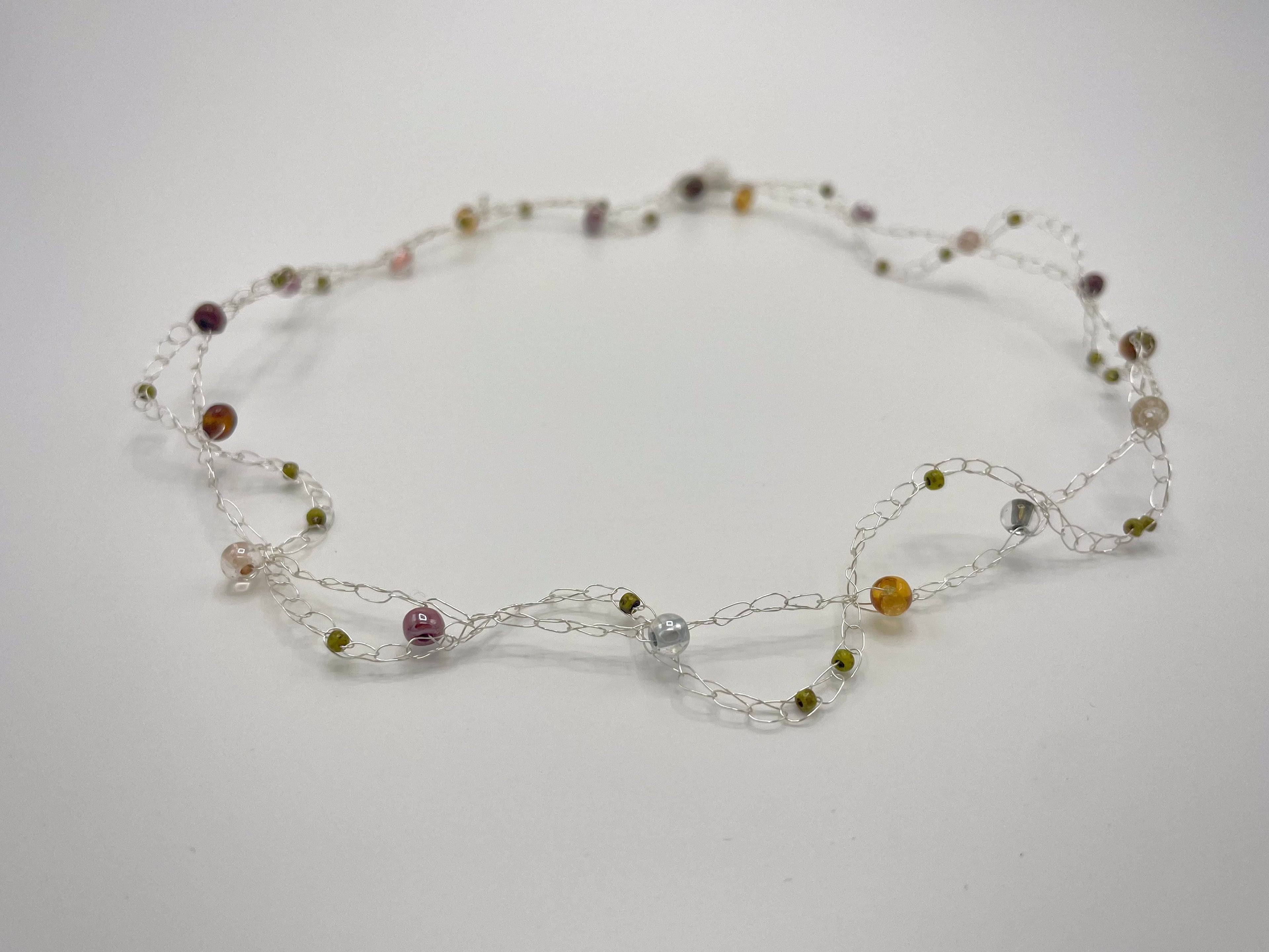 'Wildflower' Beaded Wire Necklace