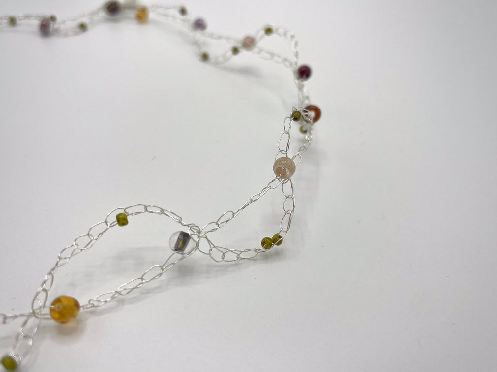 'Wildflower' Beaded Wire Necklace