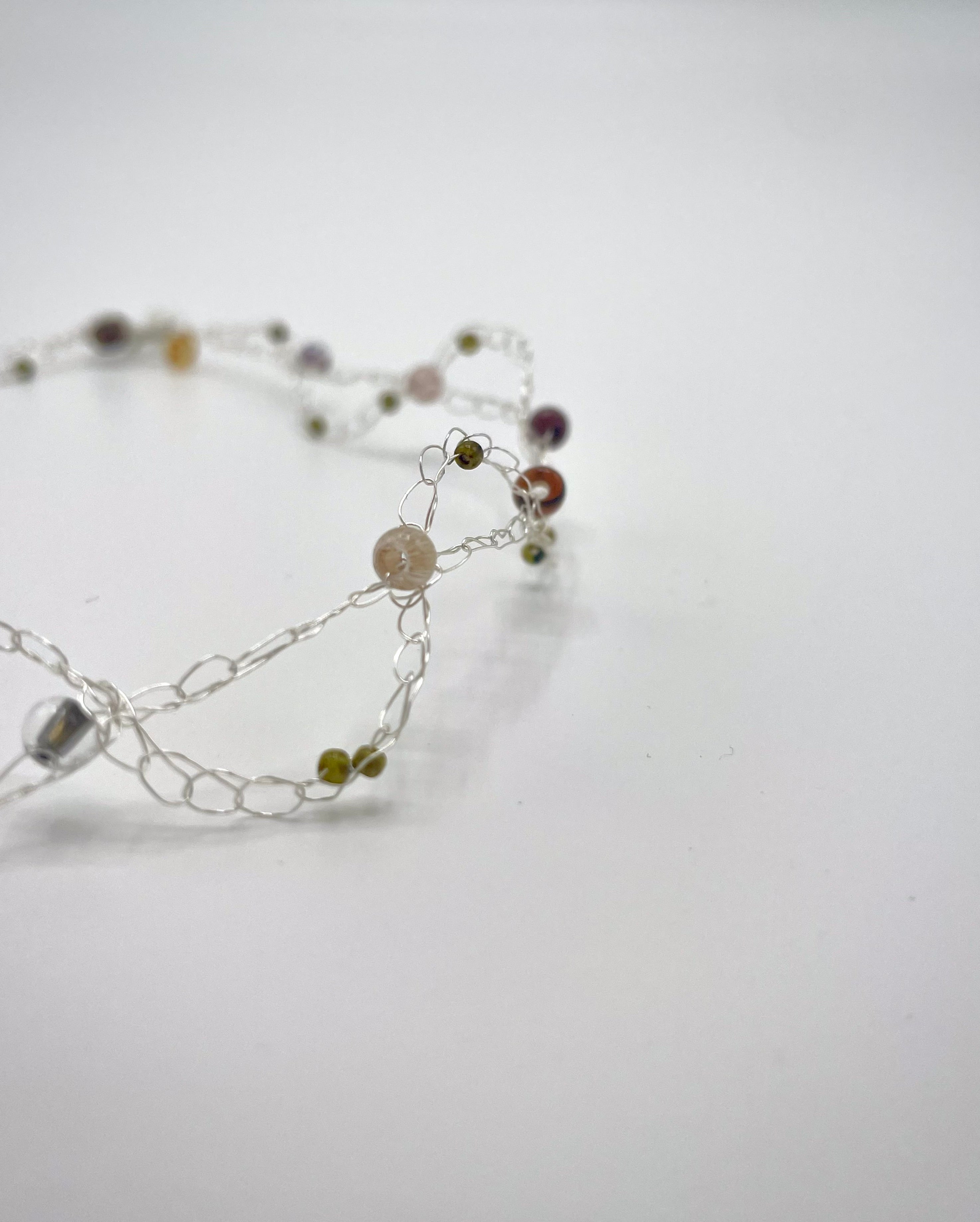 'Wildflower' Beaded Wire Necklace