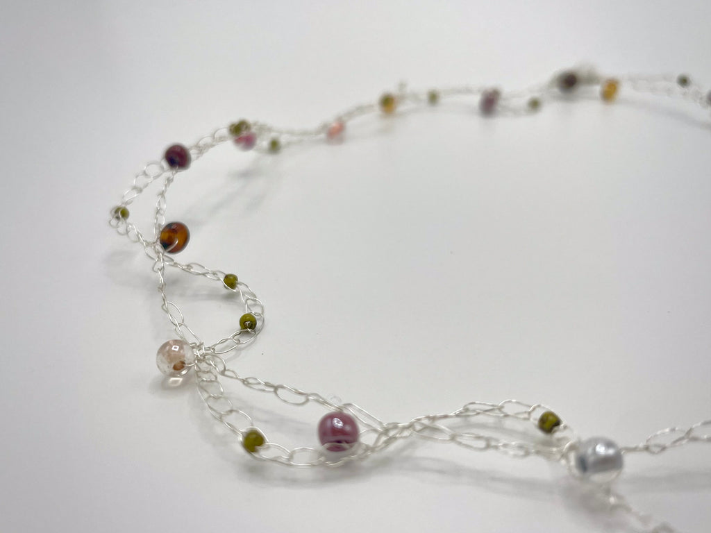 'Wildflower' Beaded Wire Necklace