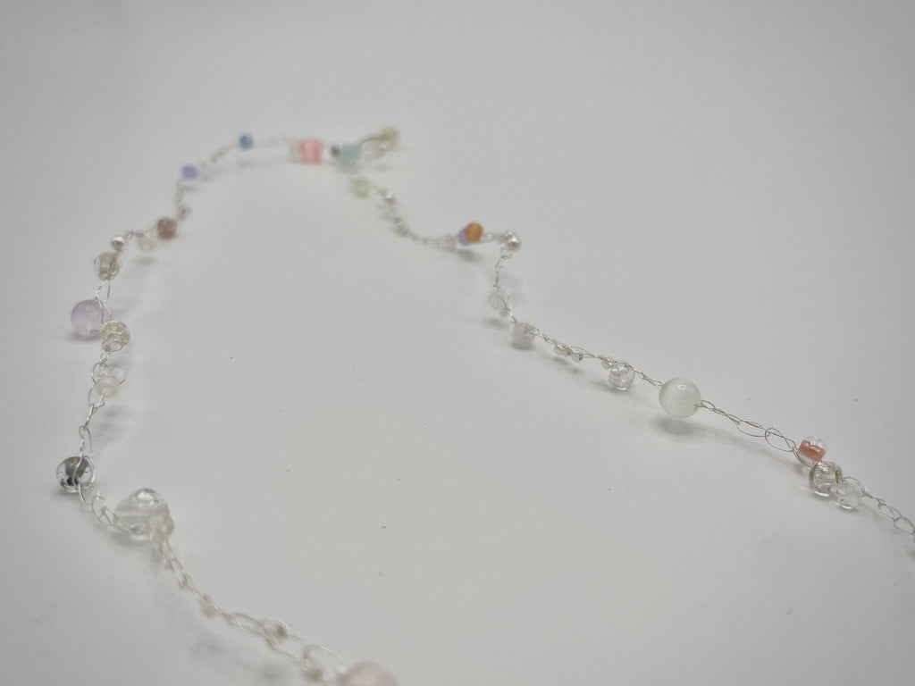 'Meadowsweet' Beaded Wire Necklace