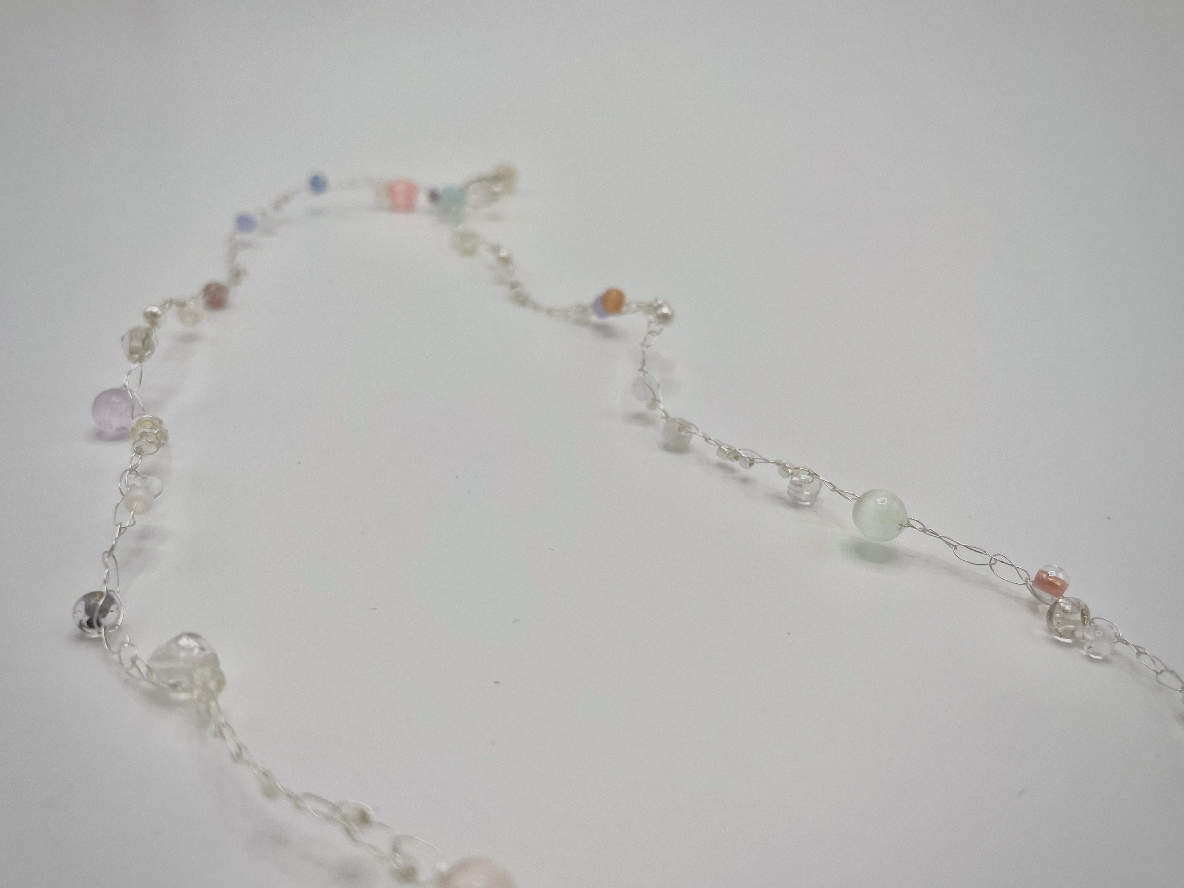'Meadowsweet' Beaded Wire Necklace