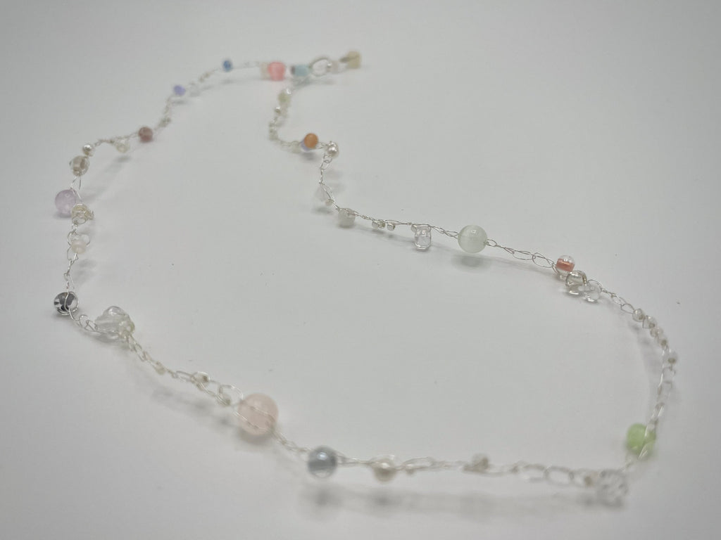 'Meadowsweet' Beaded Wire Necklace