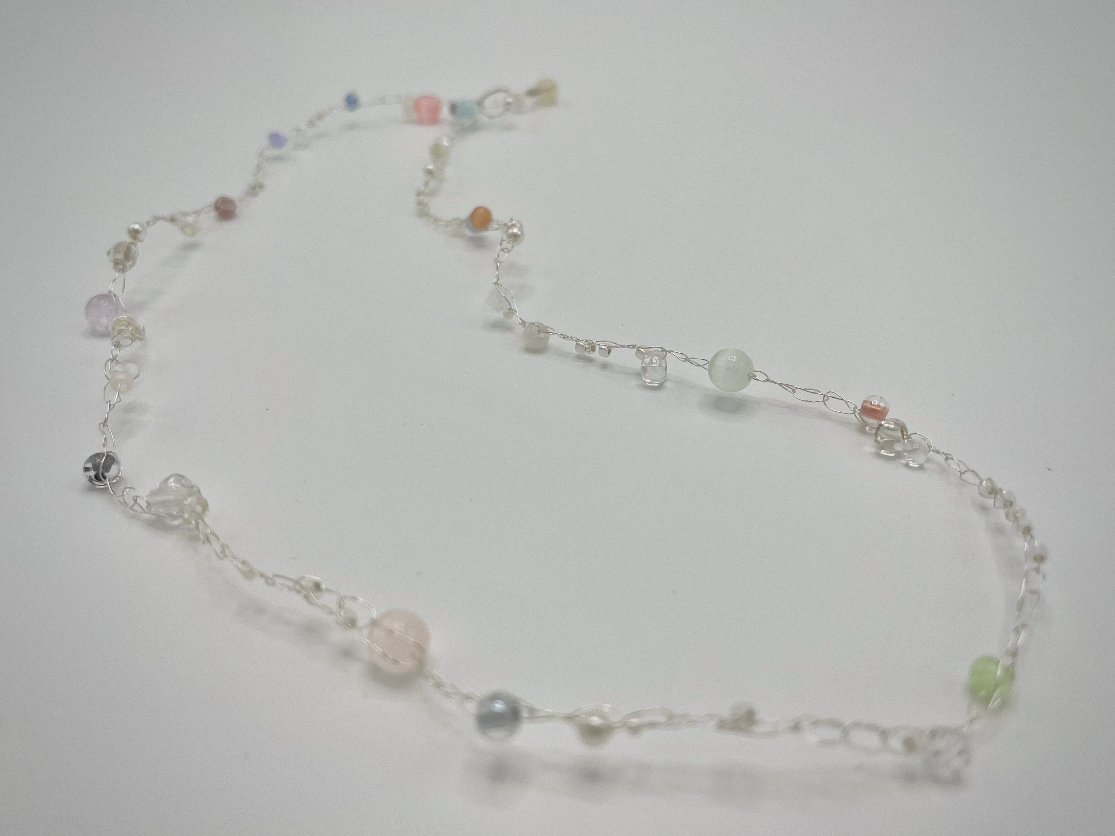 'Meadowsweet' Beaded Wire Necklace