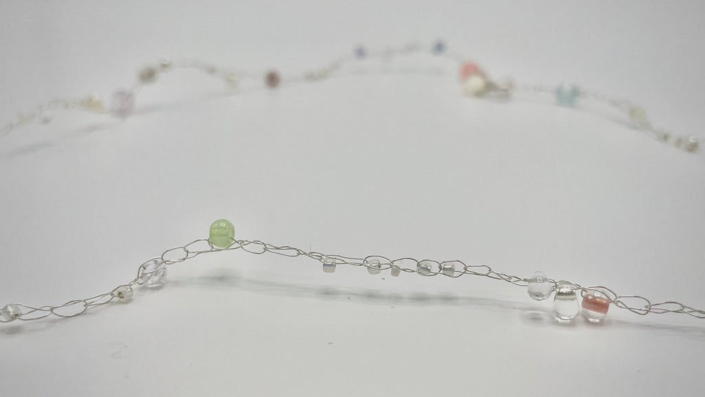 'Meadowsweet' Beaded Wire Necklace