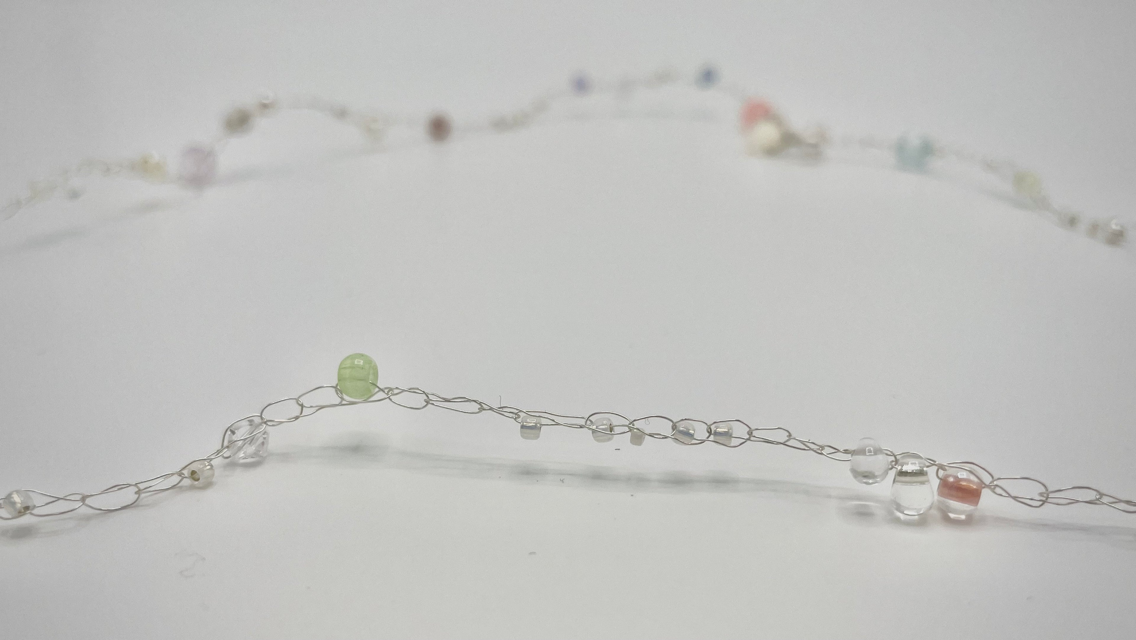 'Meadowsweet' Beaded Wire Necklace