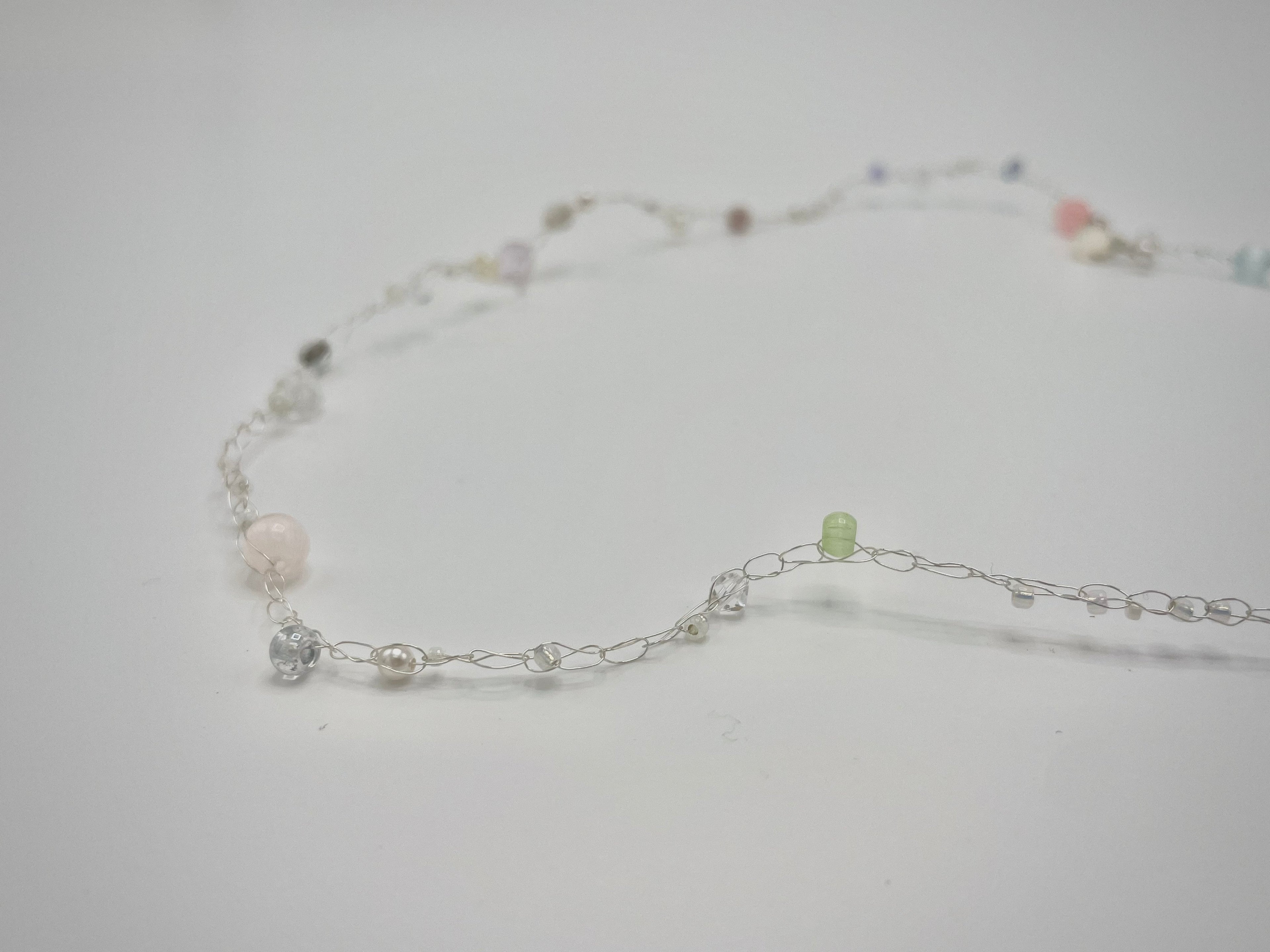 'Meadowsweet' Beaded Wire Necklace