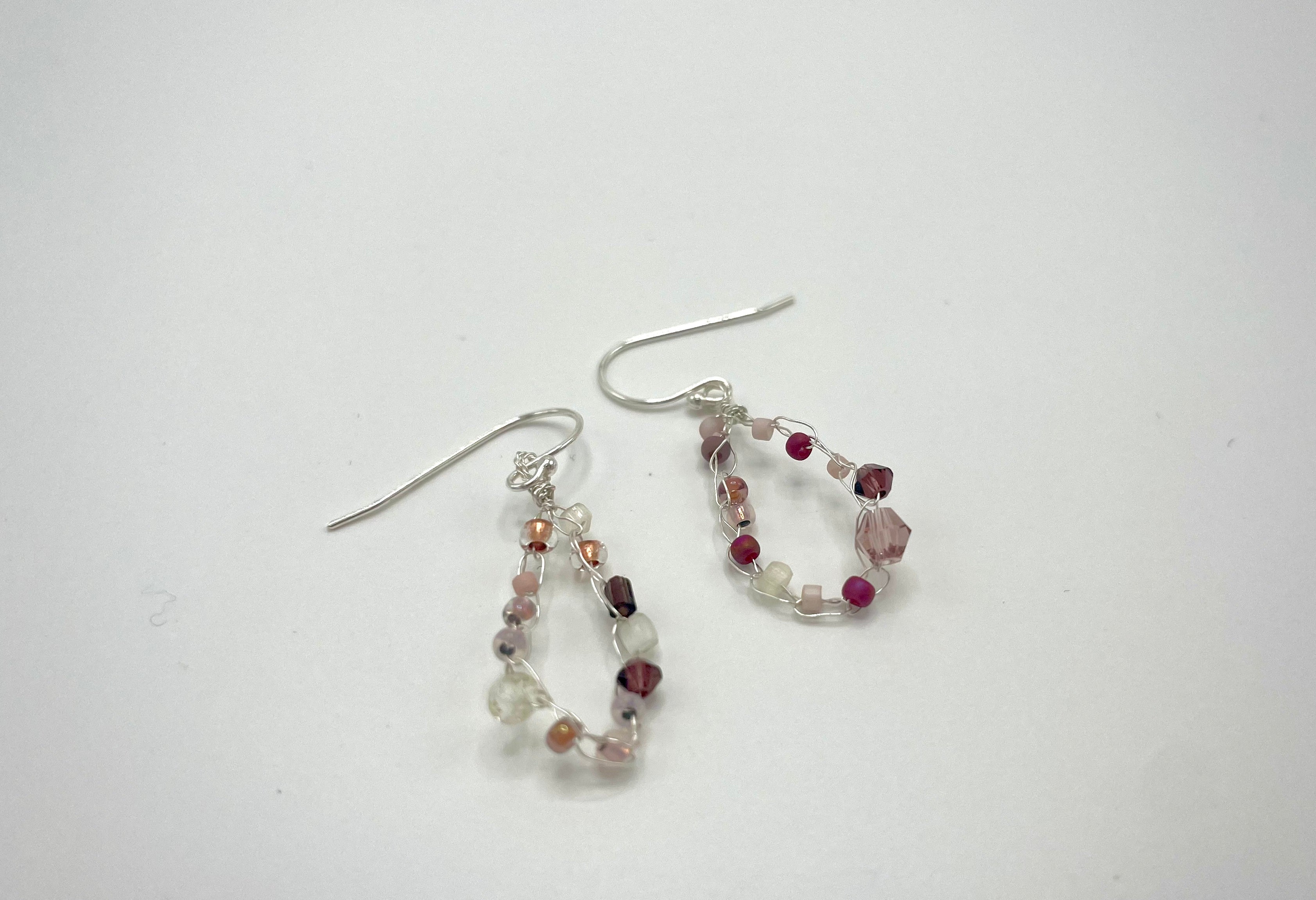 'Bergamot' Beaded Wire Earrings