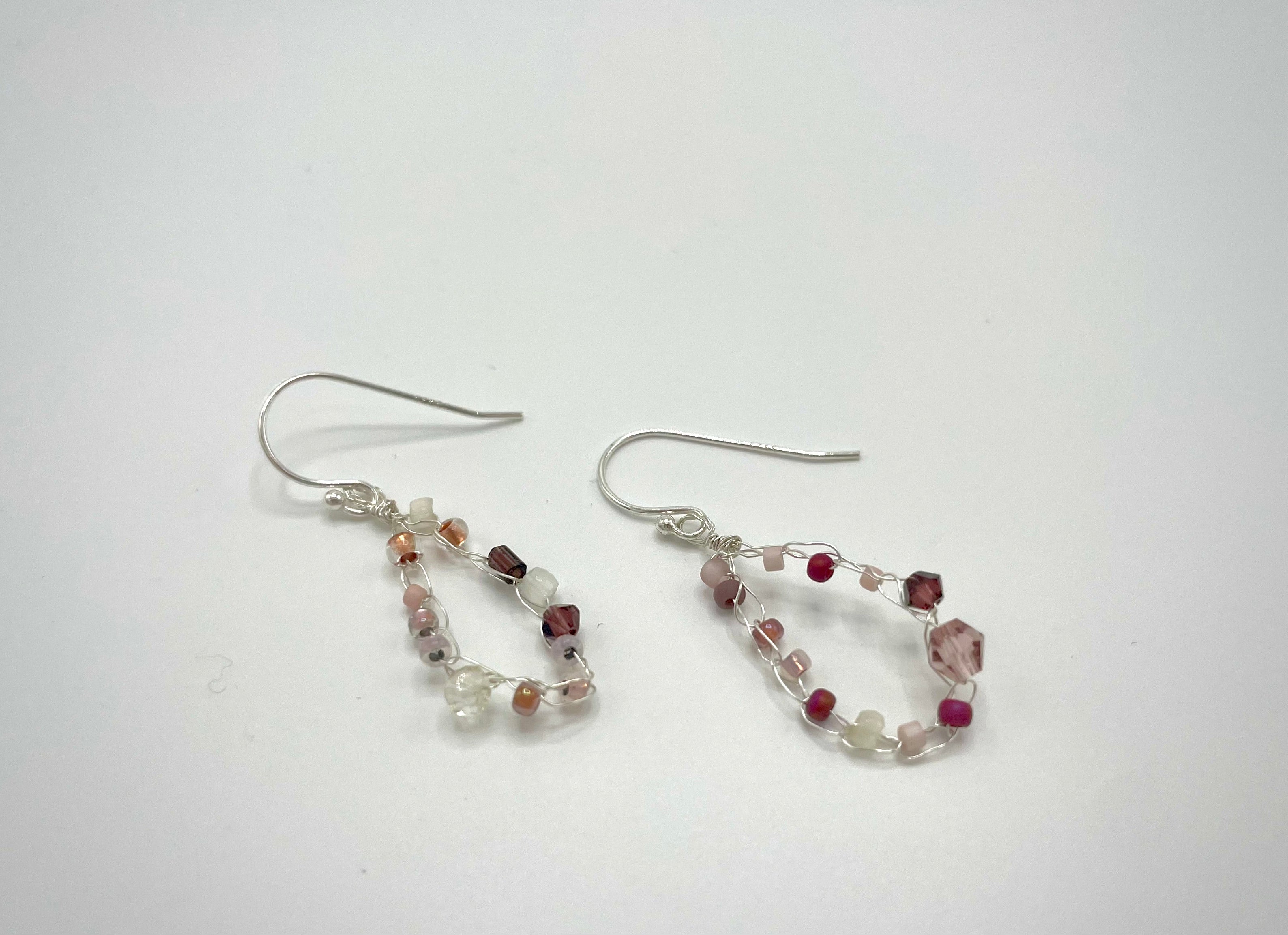 'Bergamot' Beaded Wire Earrings