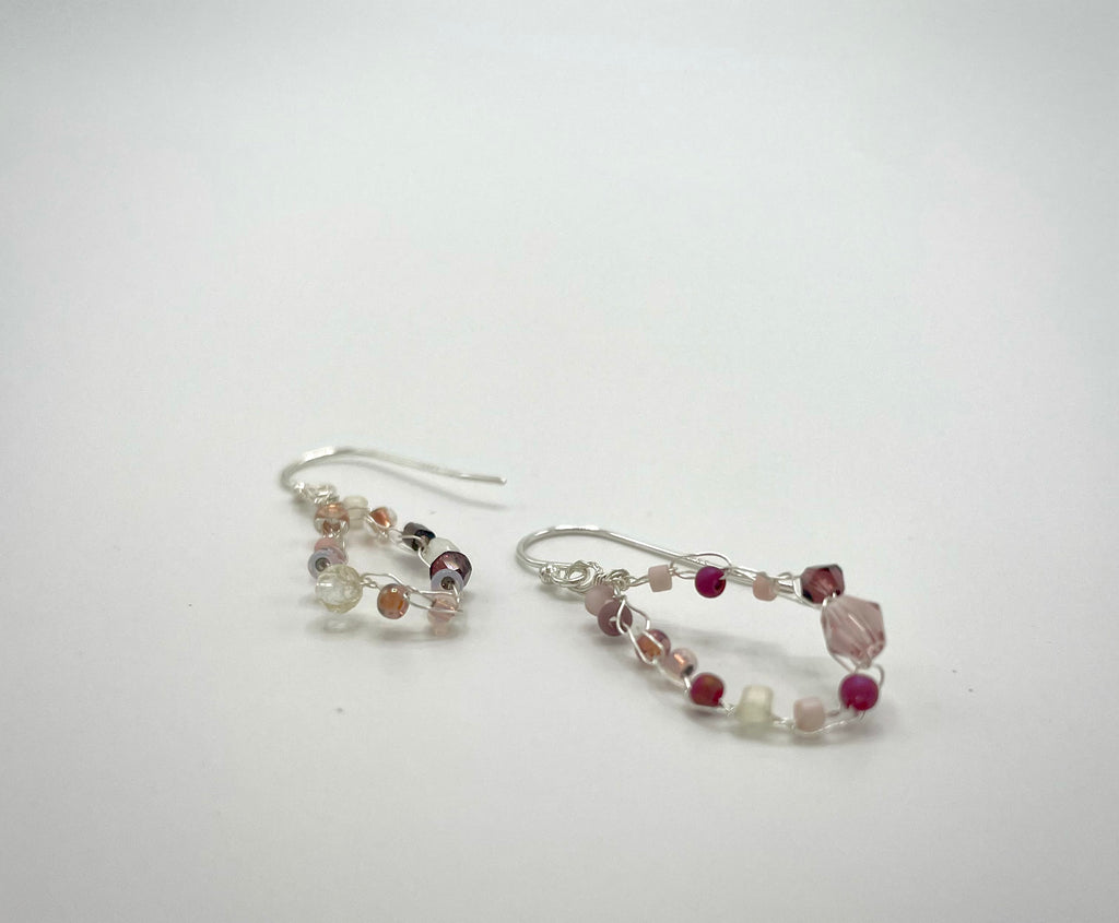 'Bergamot' Beaded Wire Earrings