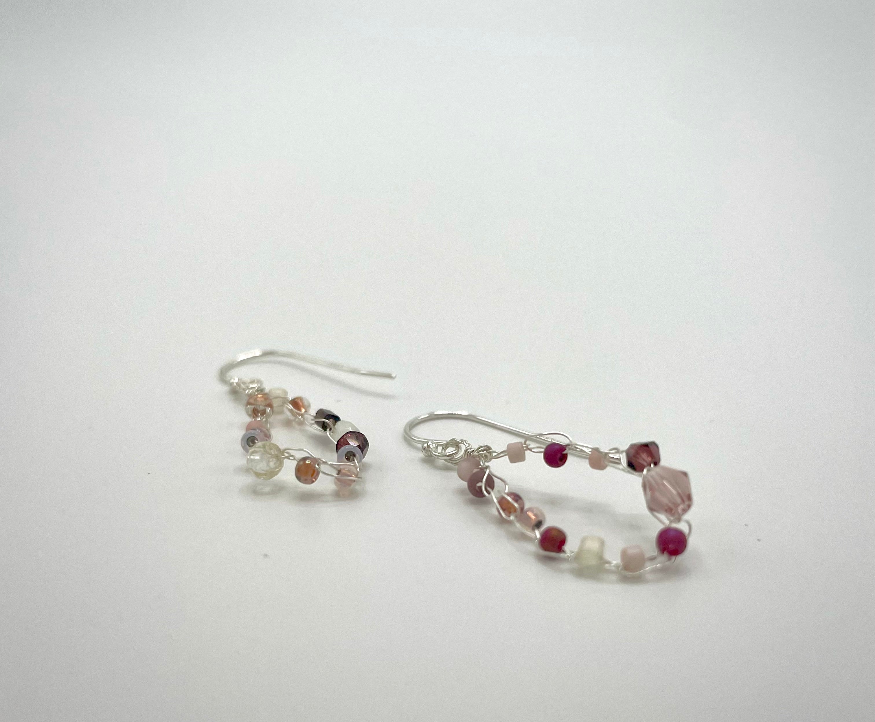 'Bergamot' Beaded Wire Earrings