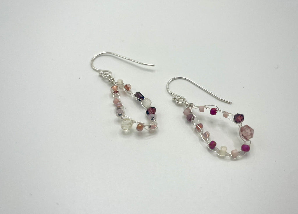 'Bergamot' Beaded Wire Earrings