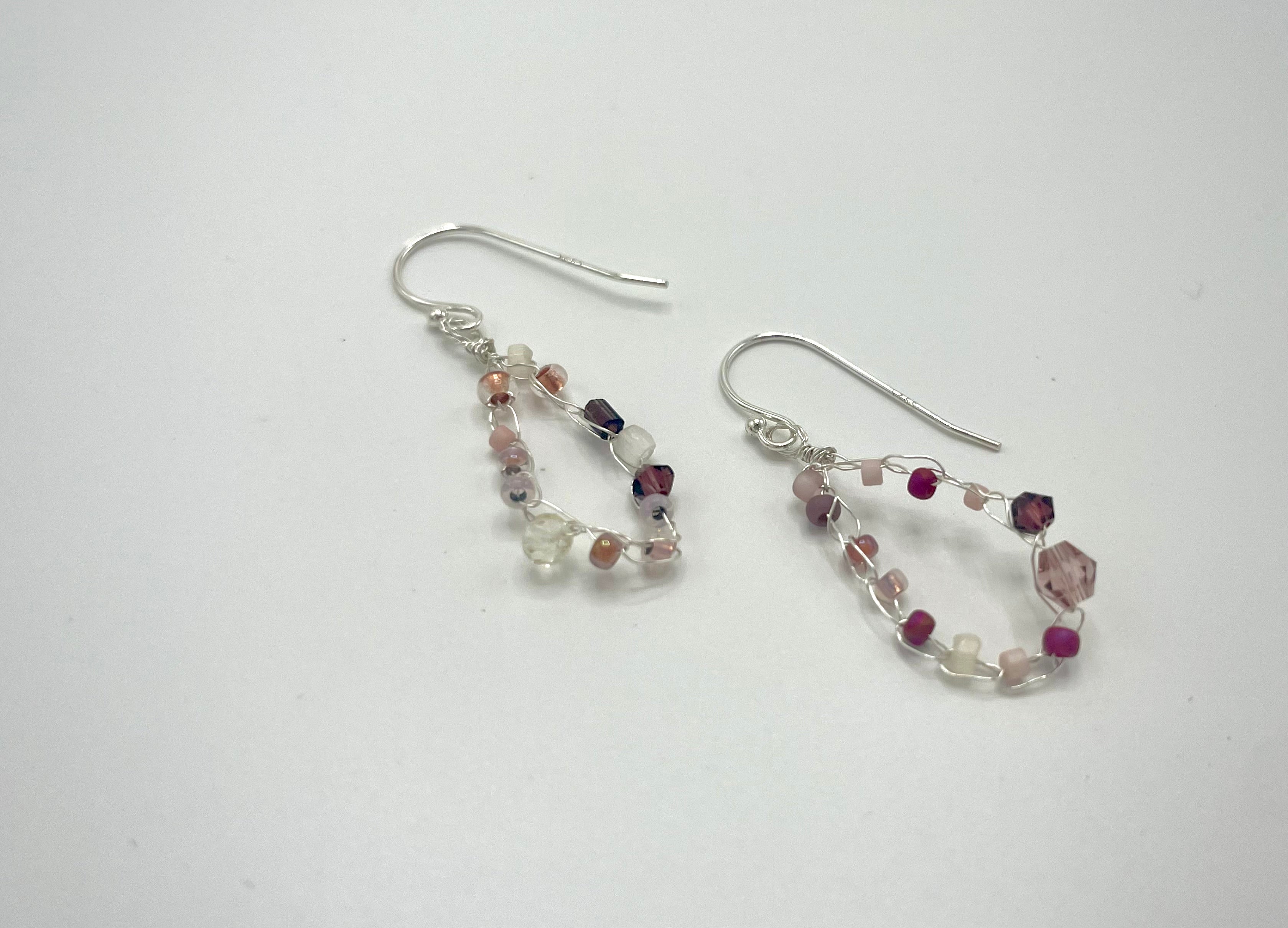 'Bergamot' Beaded Wire Earrings