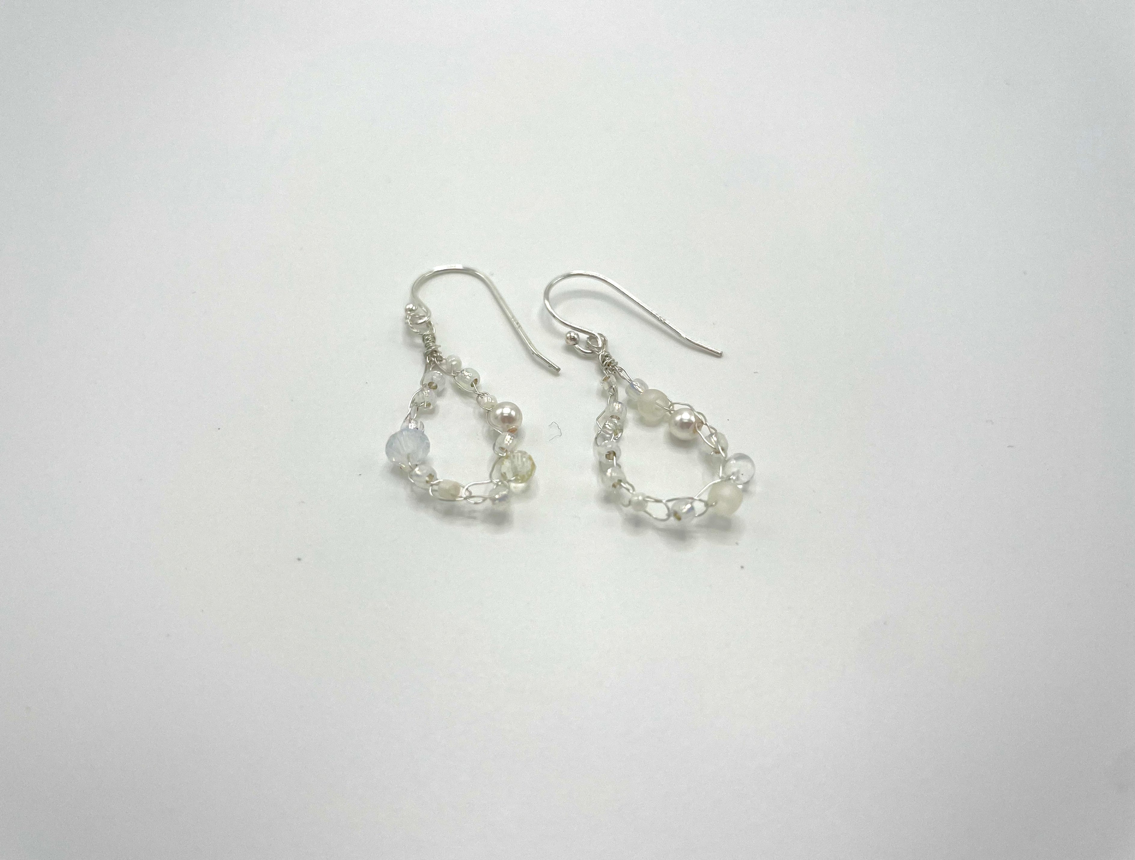 'Meadowsweet' Beaded Wire Earrings