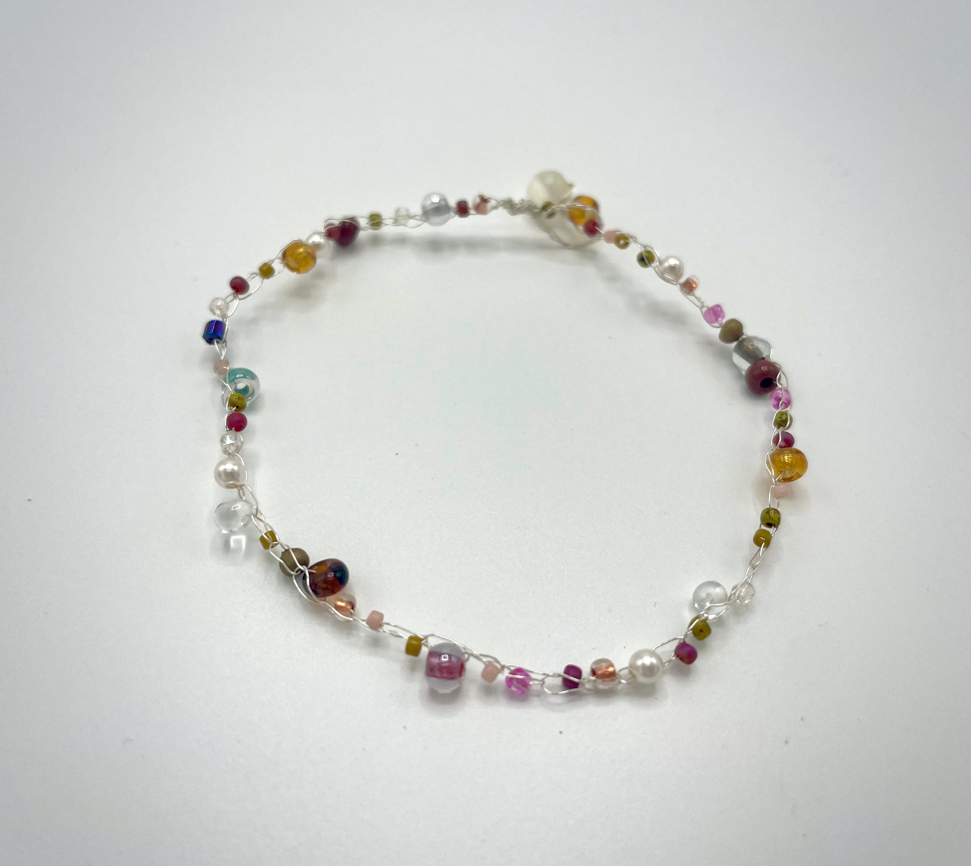 'Wildflower' Beaded Wire Bracelet