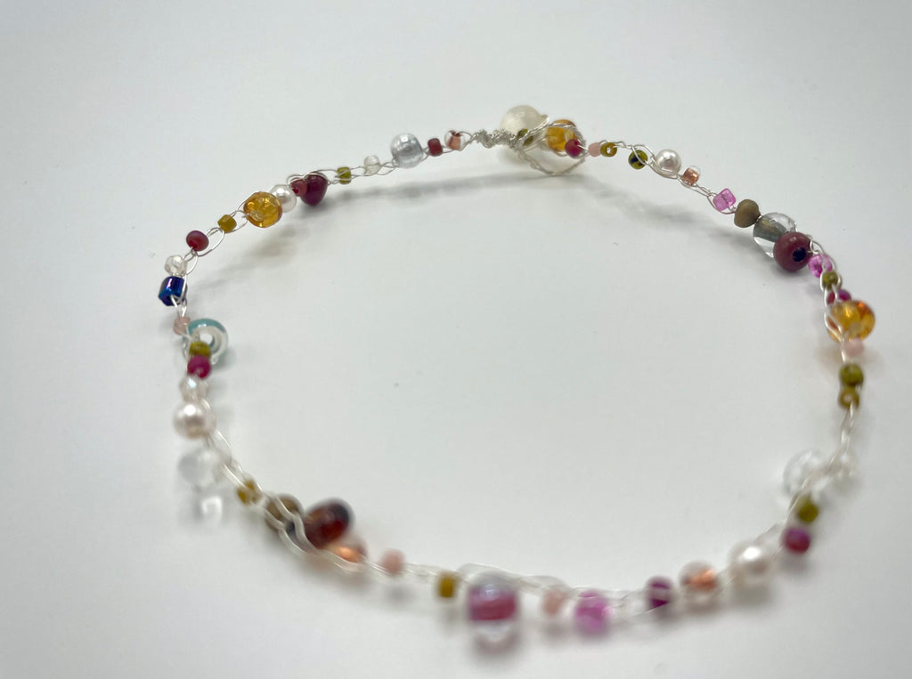 'Wildflower' Beaded Wire Bracelet