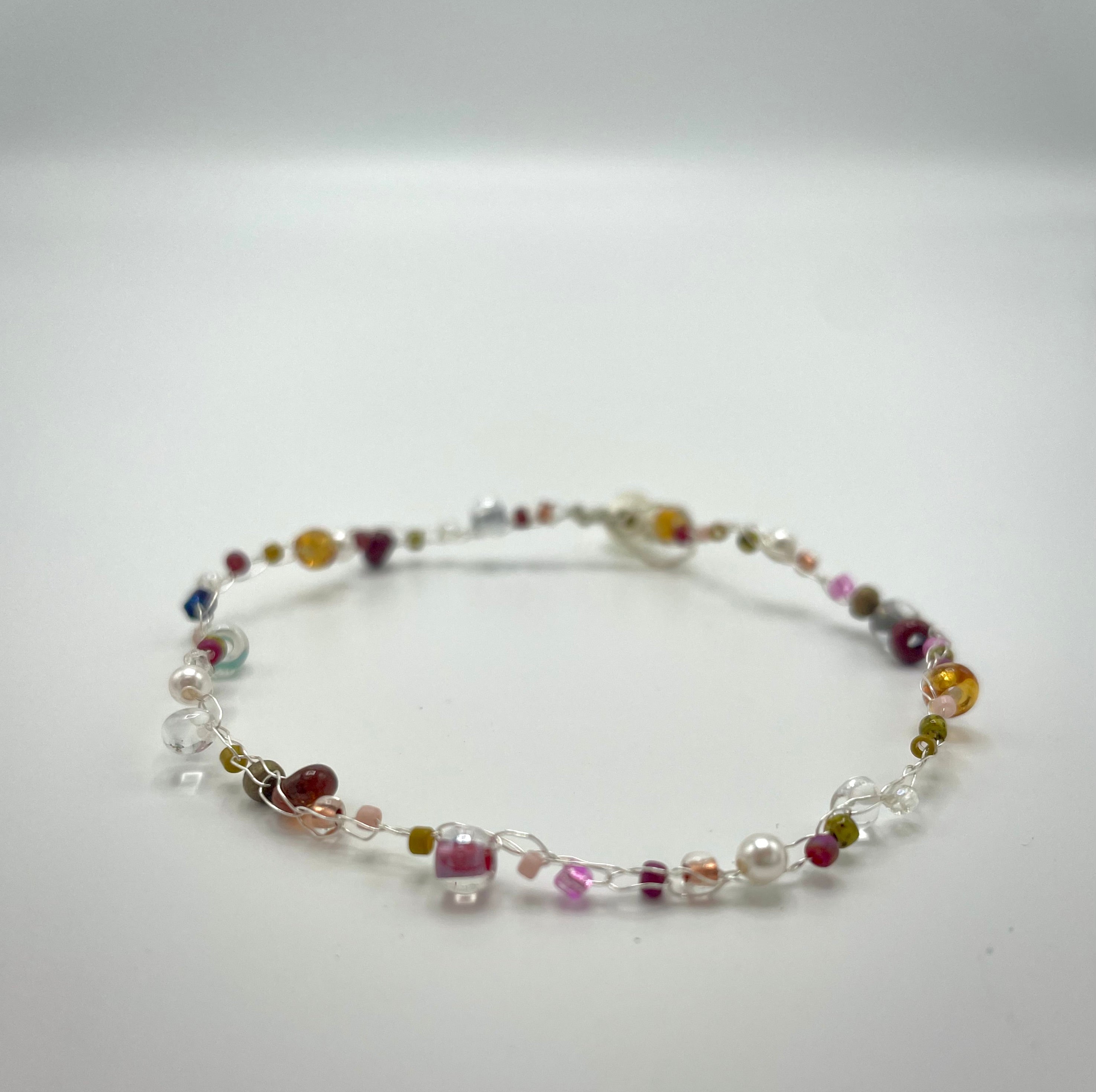'Wildflower' Beaded Wire Bracelet