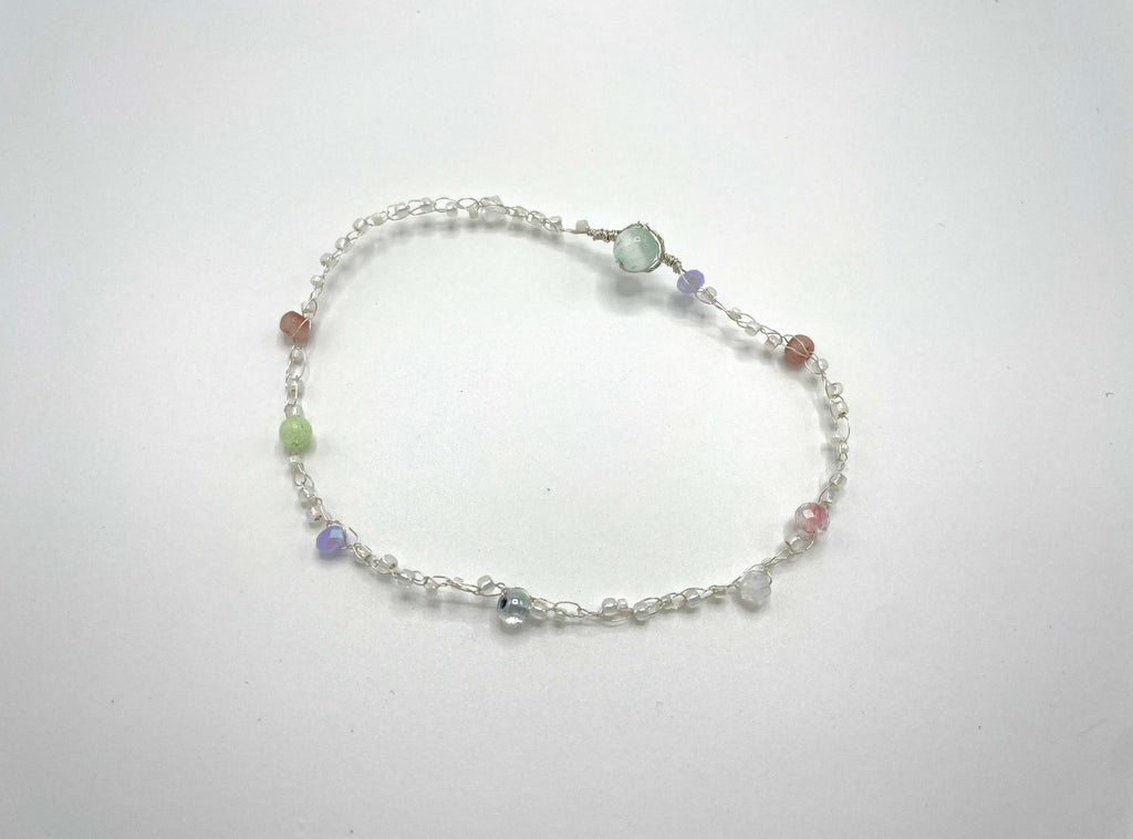 'Meadowsweet' Beaded Wire Bracelet