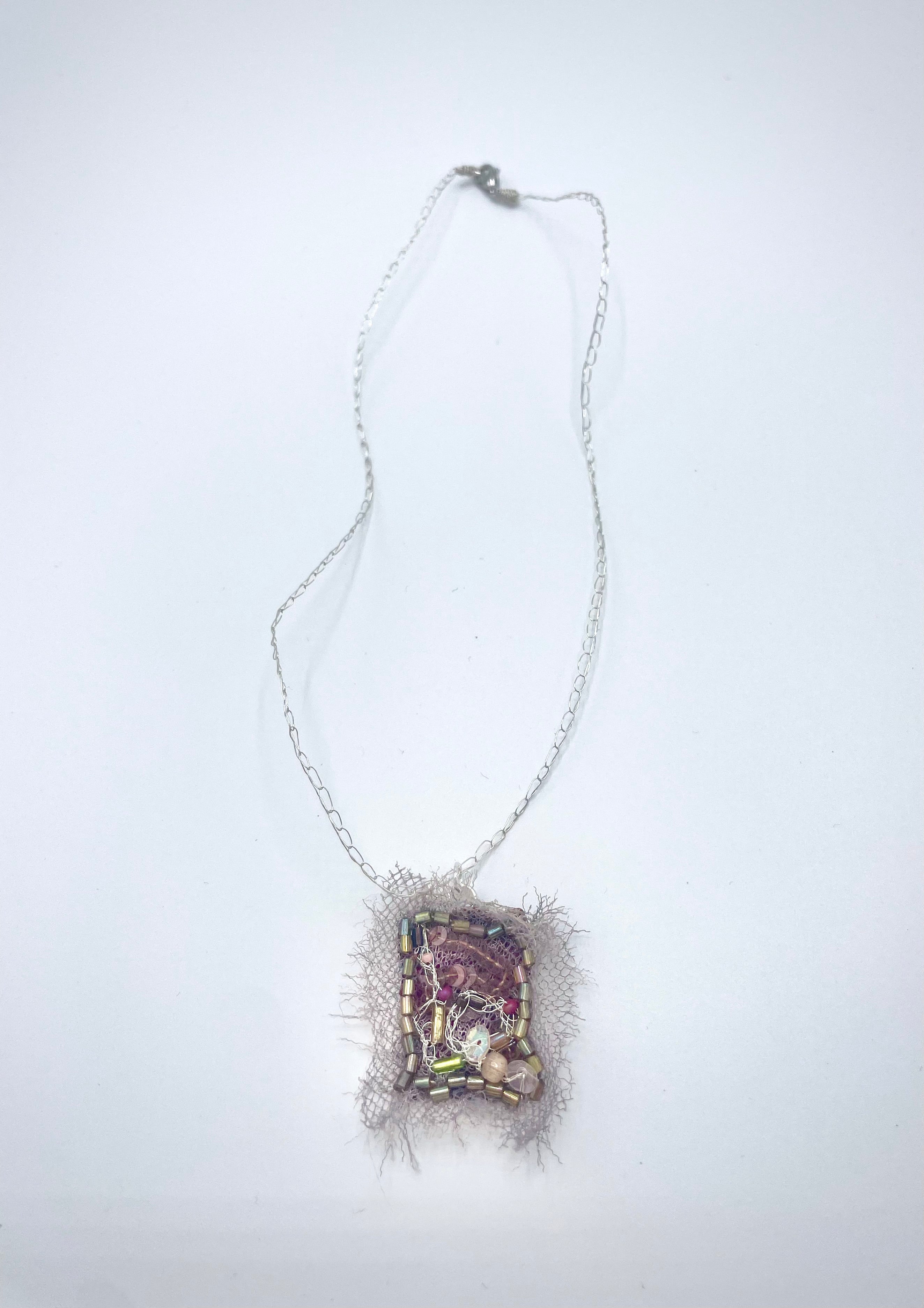 'Tendril' Stitched Jewel Necklace