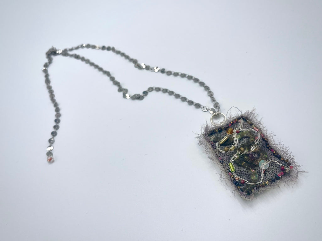 'Ivy' Stitched Jewel Necklace