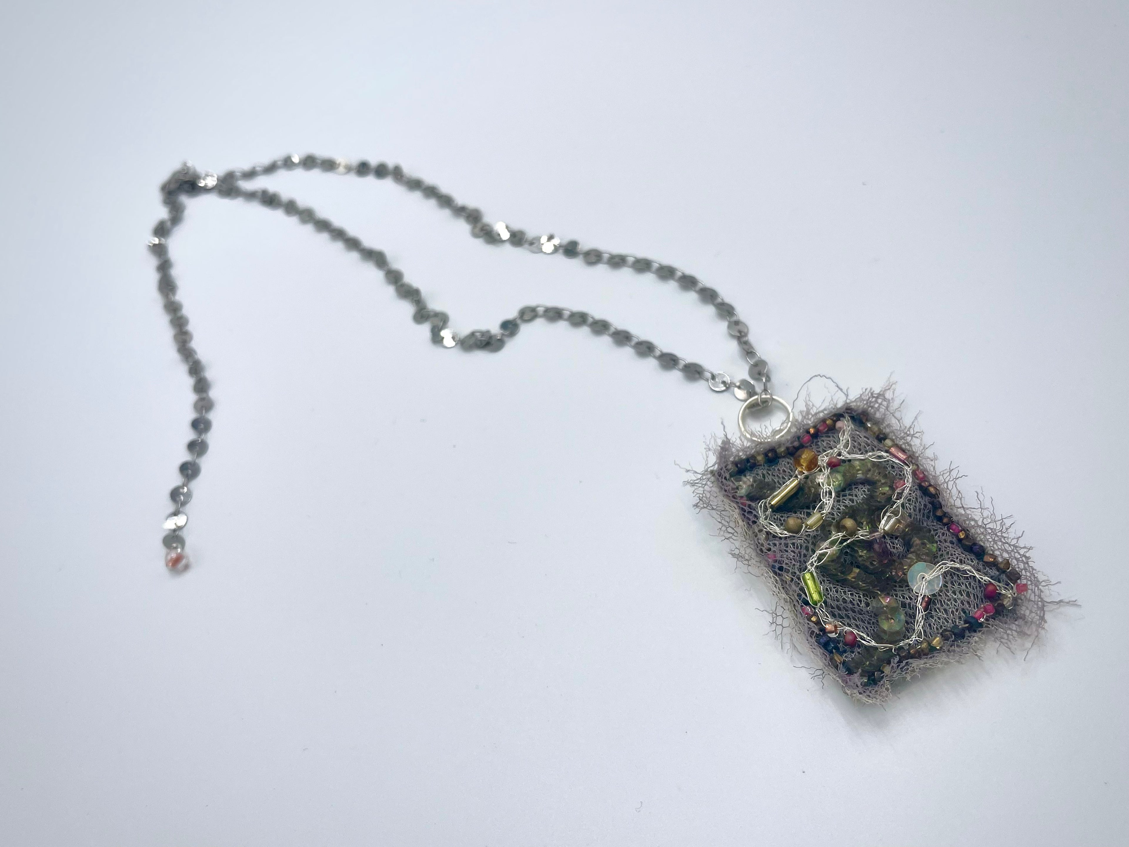 'Ivy' Stitched Jewel Necklace