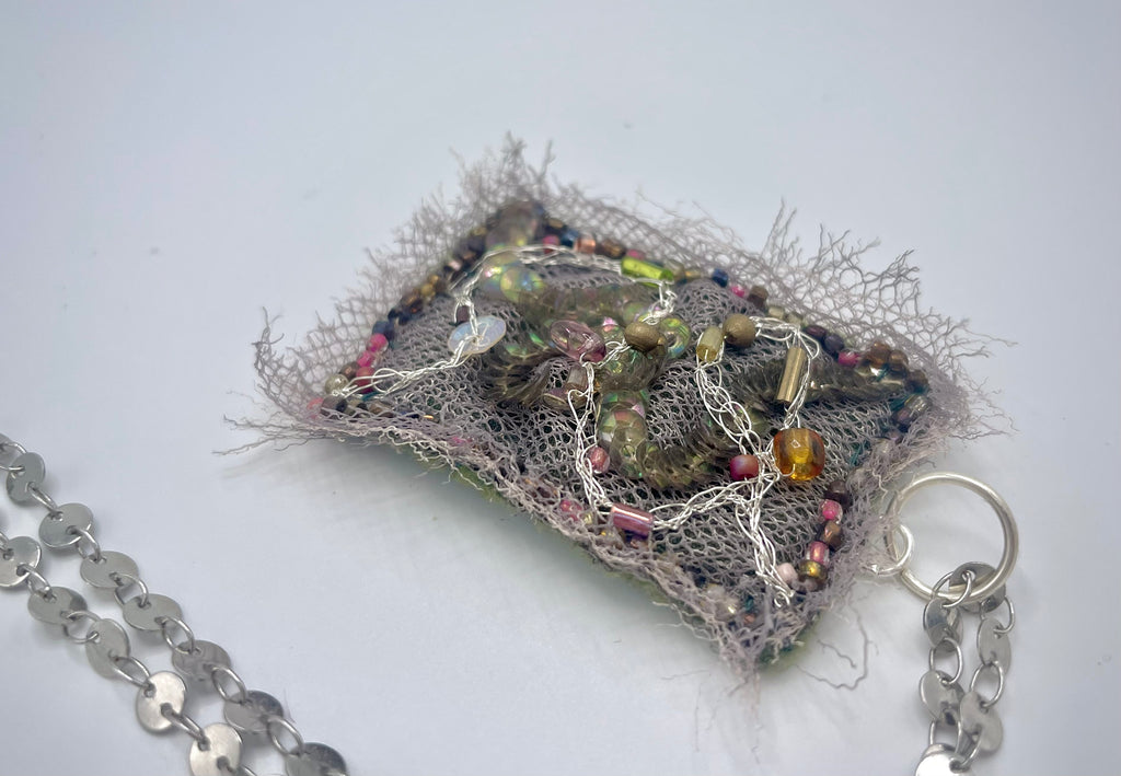 'Ivy' Stitched Jewel Necklace