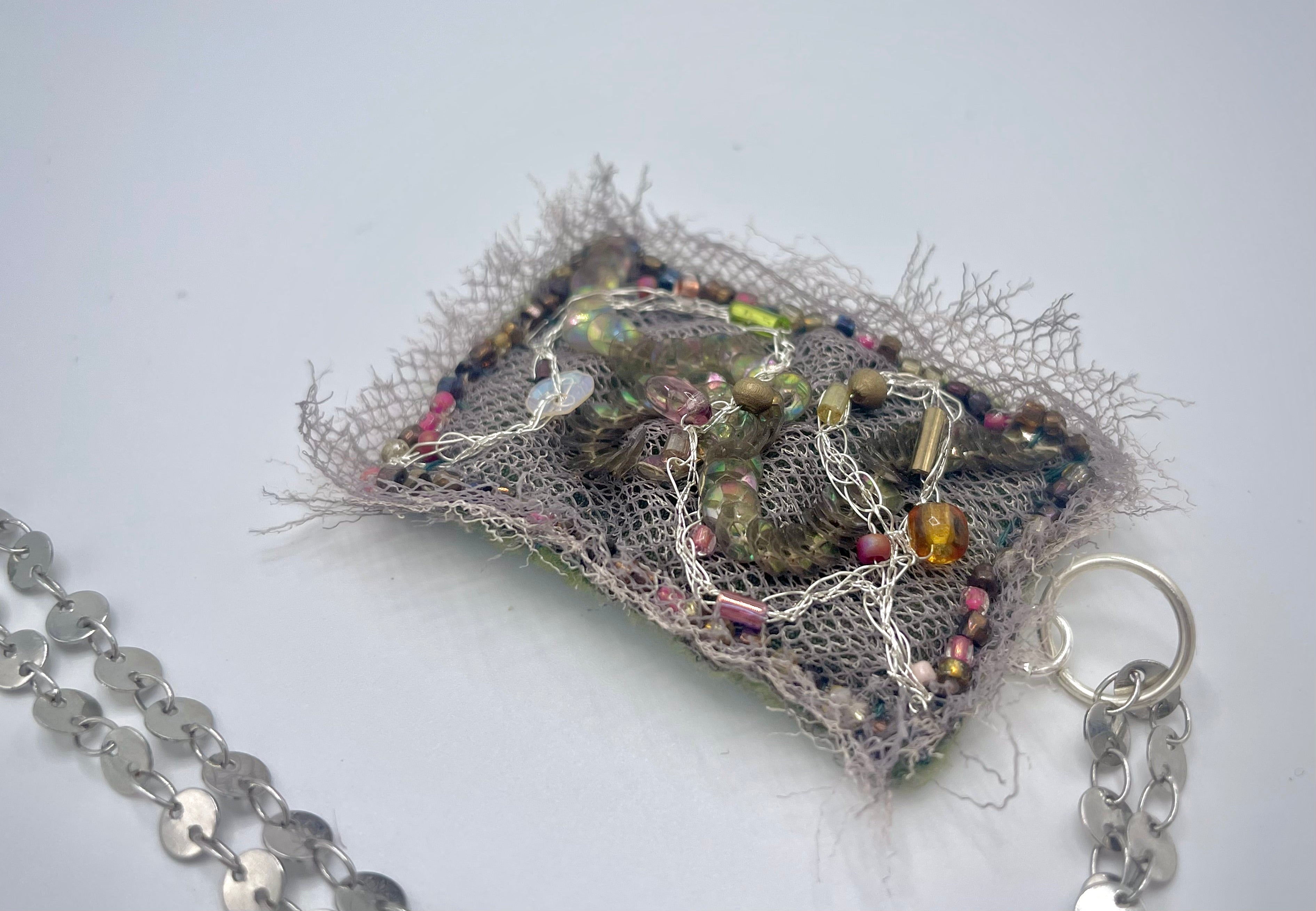 'Ivy' Stitched Jewel Necklace