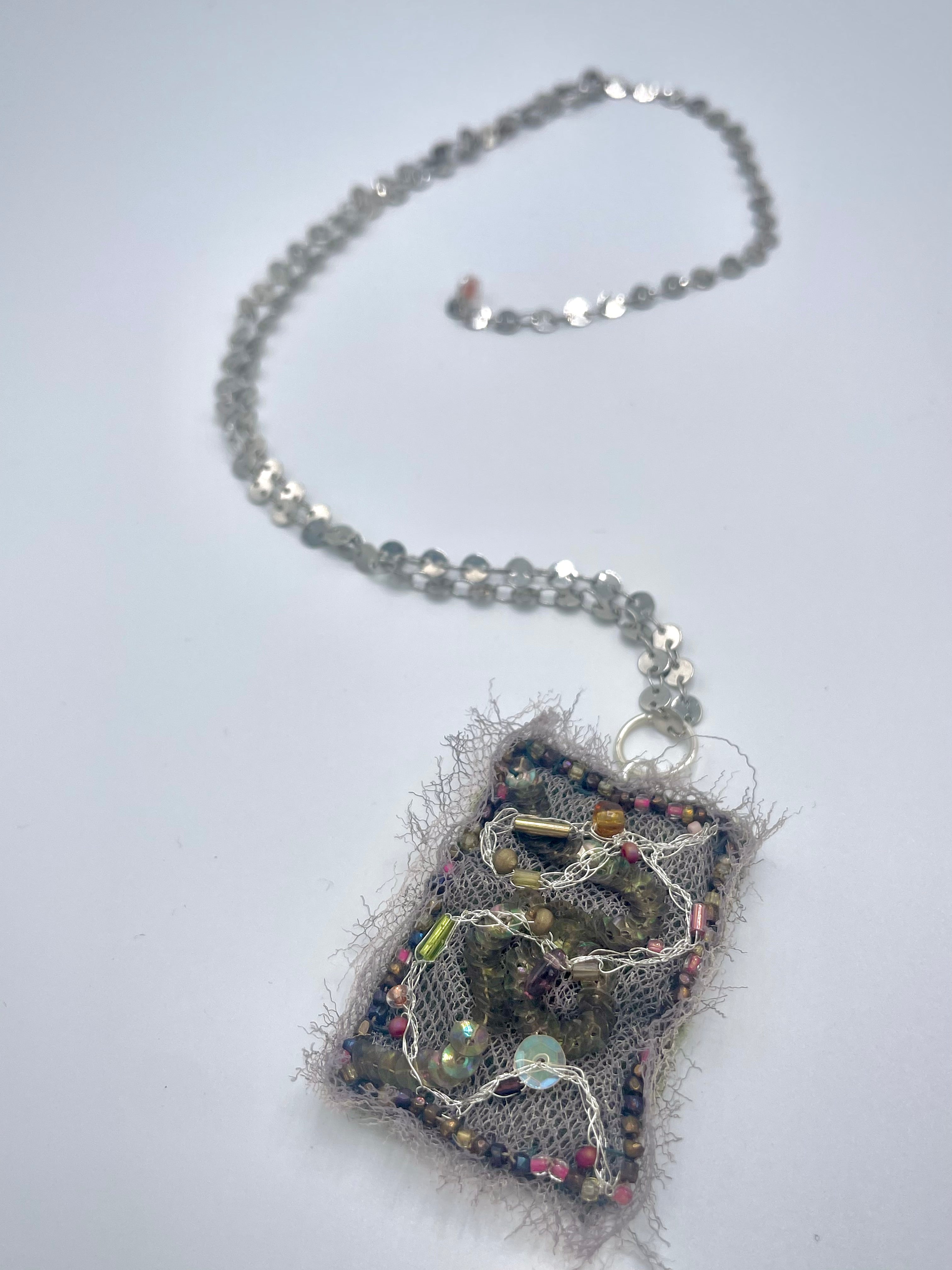 'Ivy' Stitched Jewel Necklace