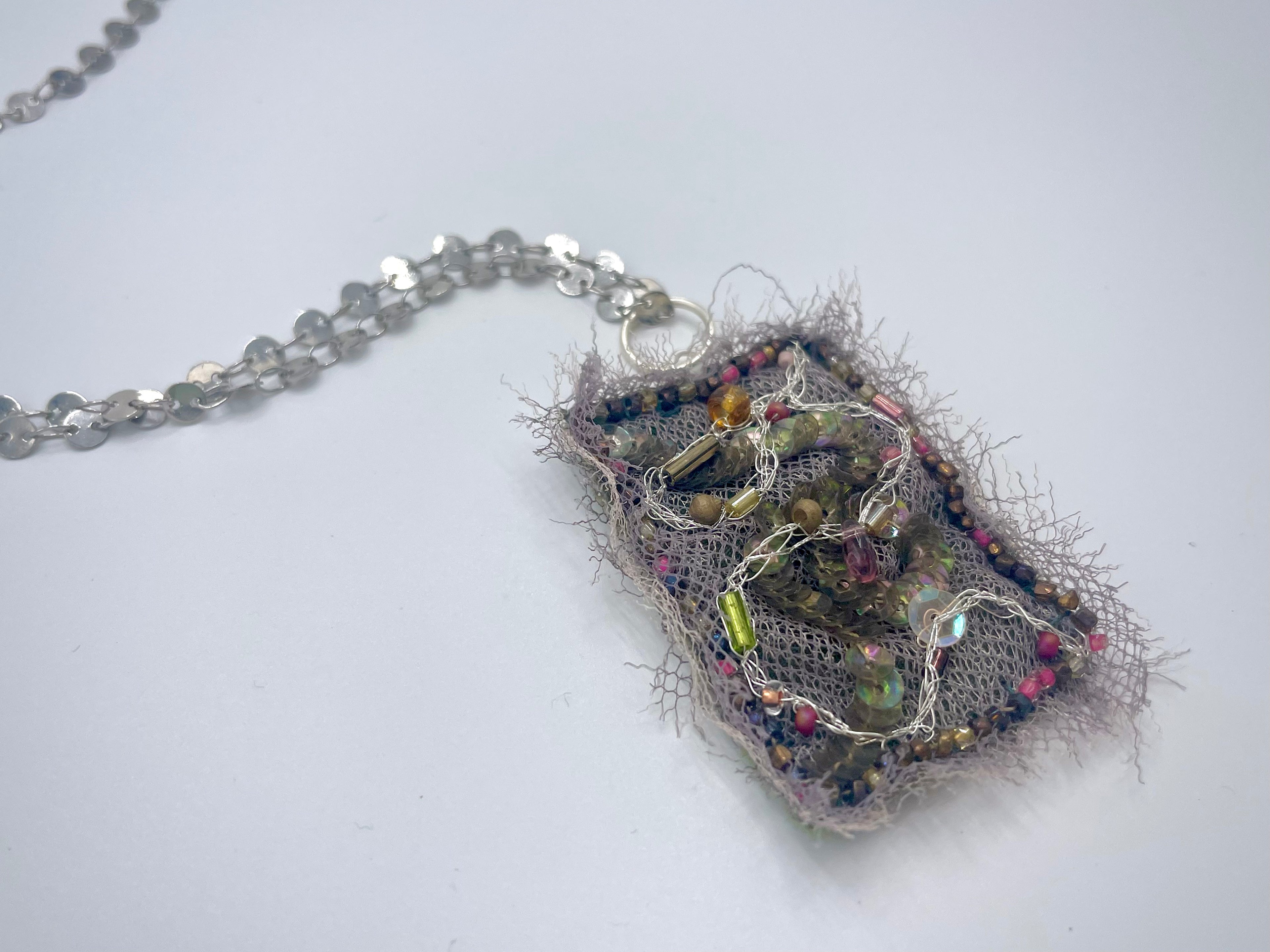 'Ivy' Stitched Jewel Necklace