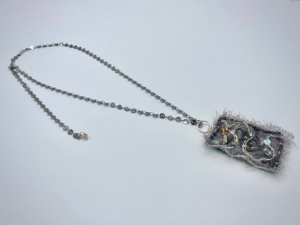 'Ivy' Stitched Jewel Necklace