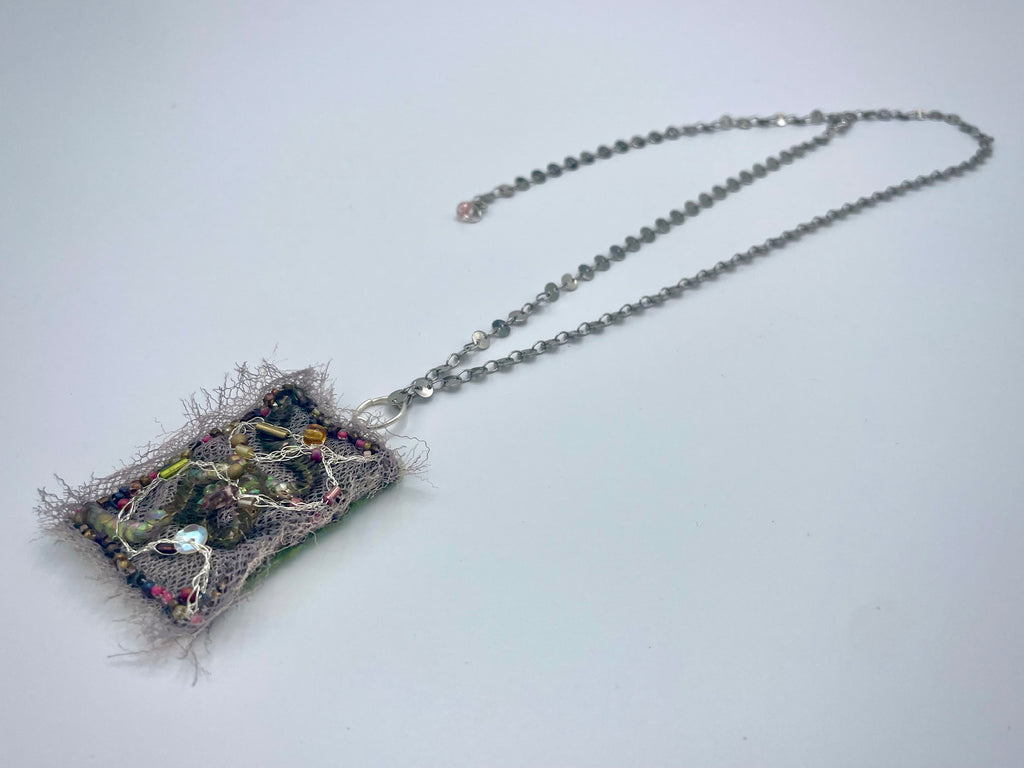 'Ivy' Stitched Jewel Necklace