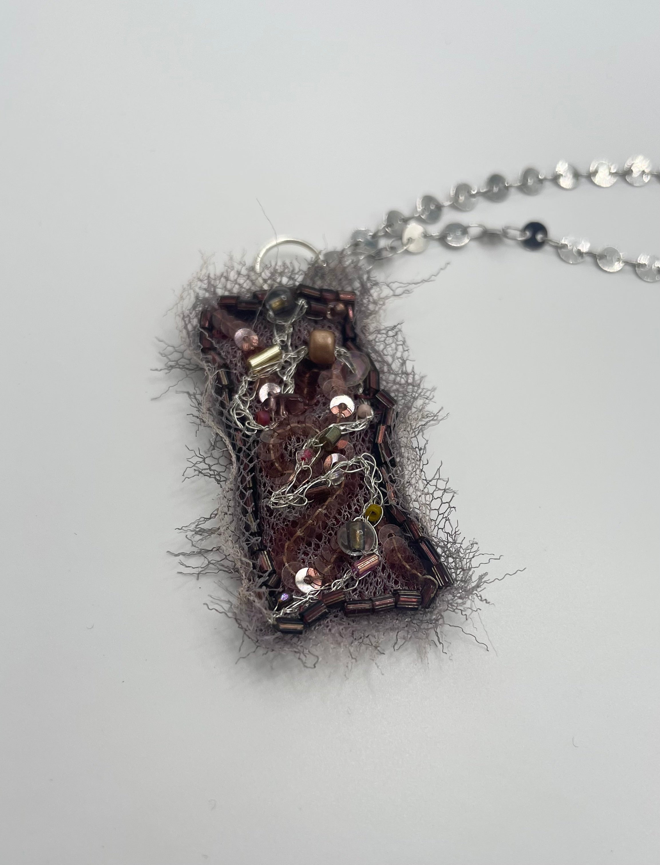 'Roots' Stitched Jewel Necklace