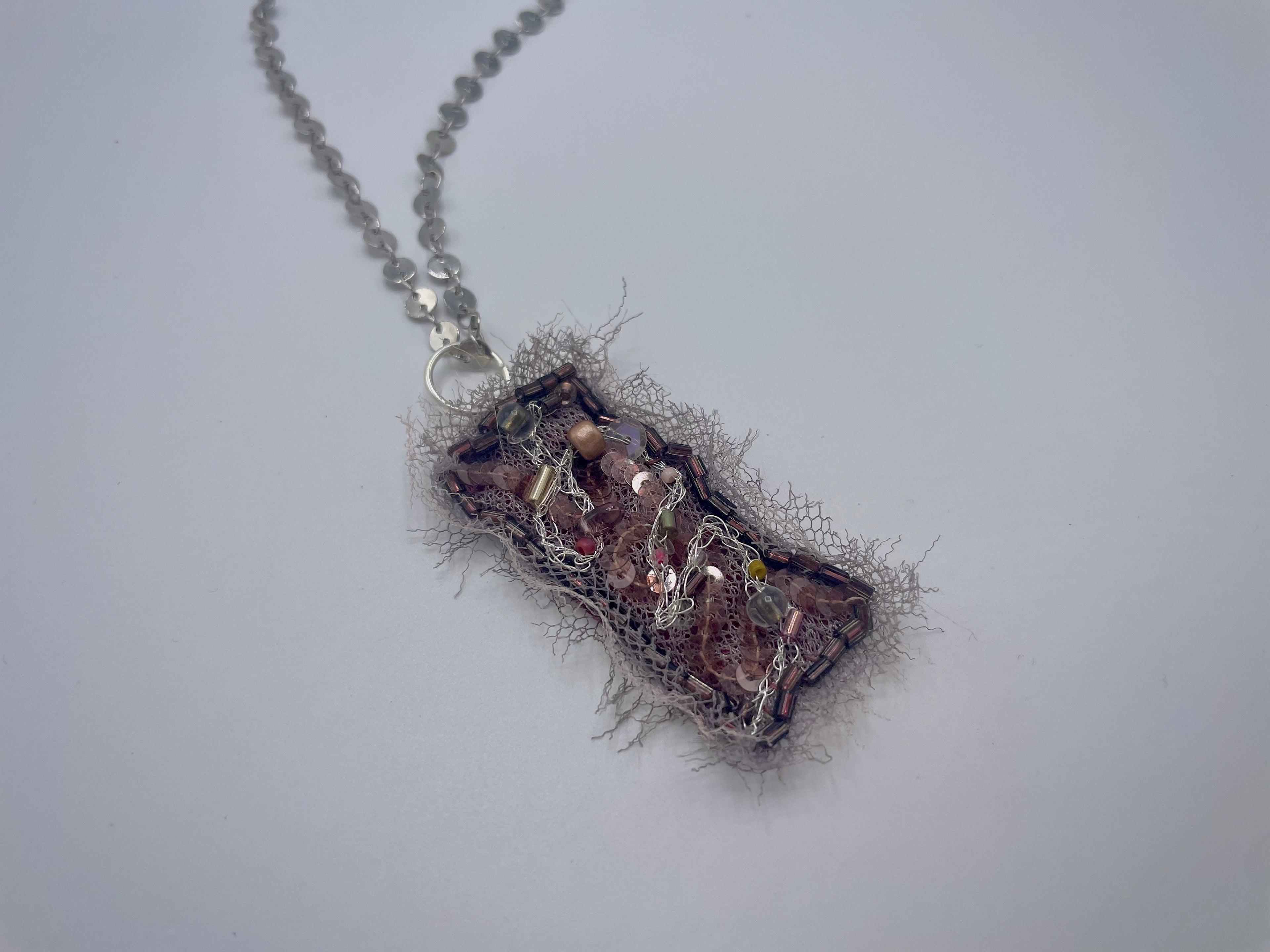 'Roots' Stitched Jewel Necklace