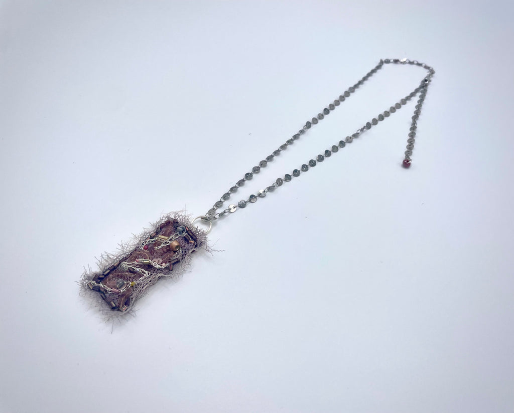 'Roots' Stitched Jewel Necklace