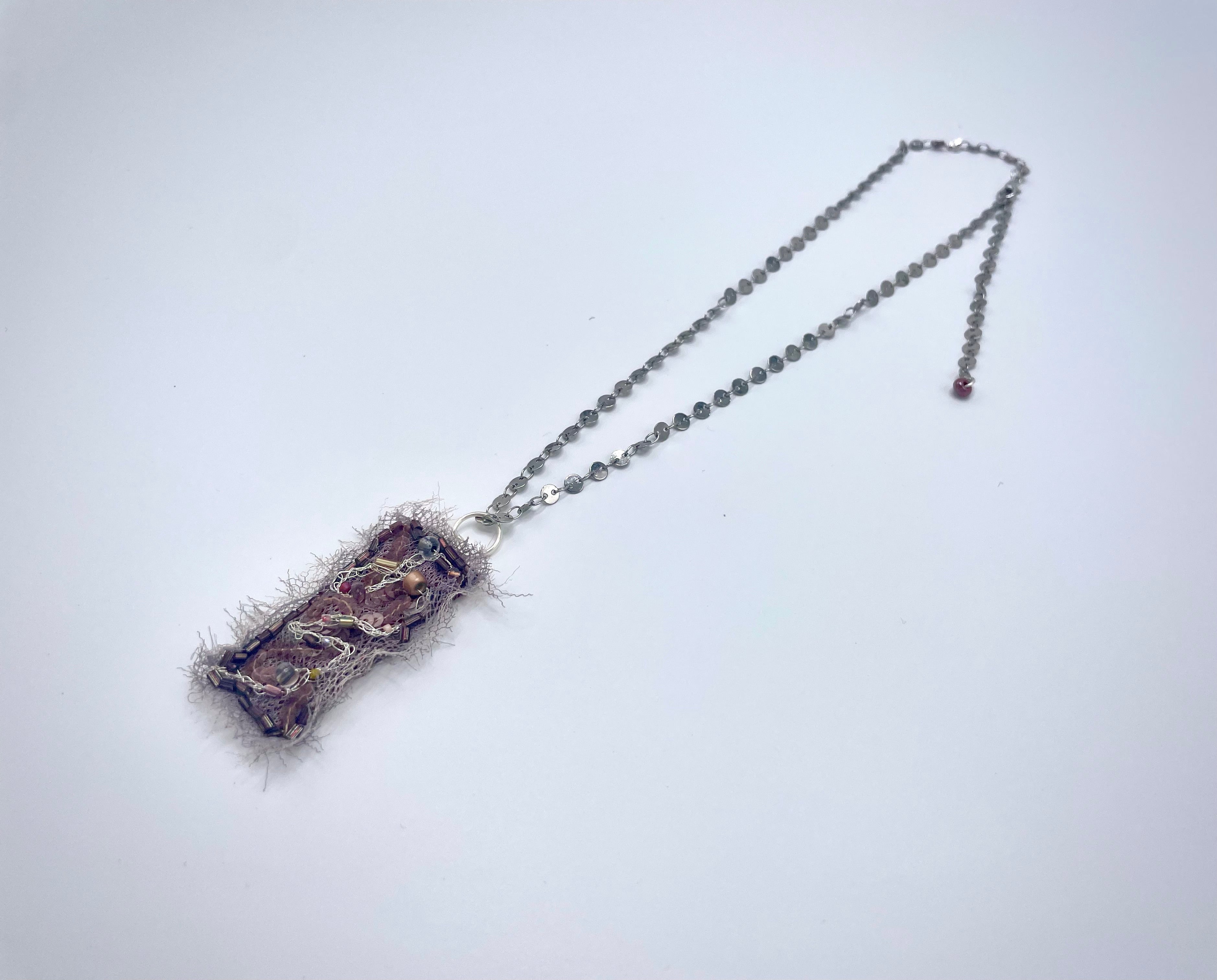 'Roots' Stitched Jewel Necklace