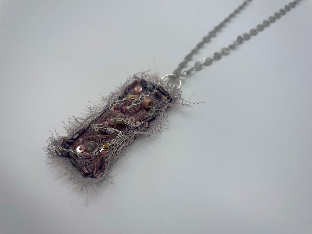 'Roots' Stitched Jewel Necklace