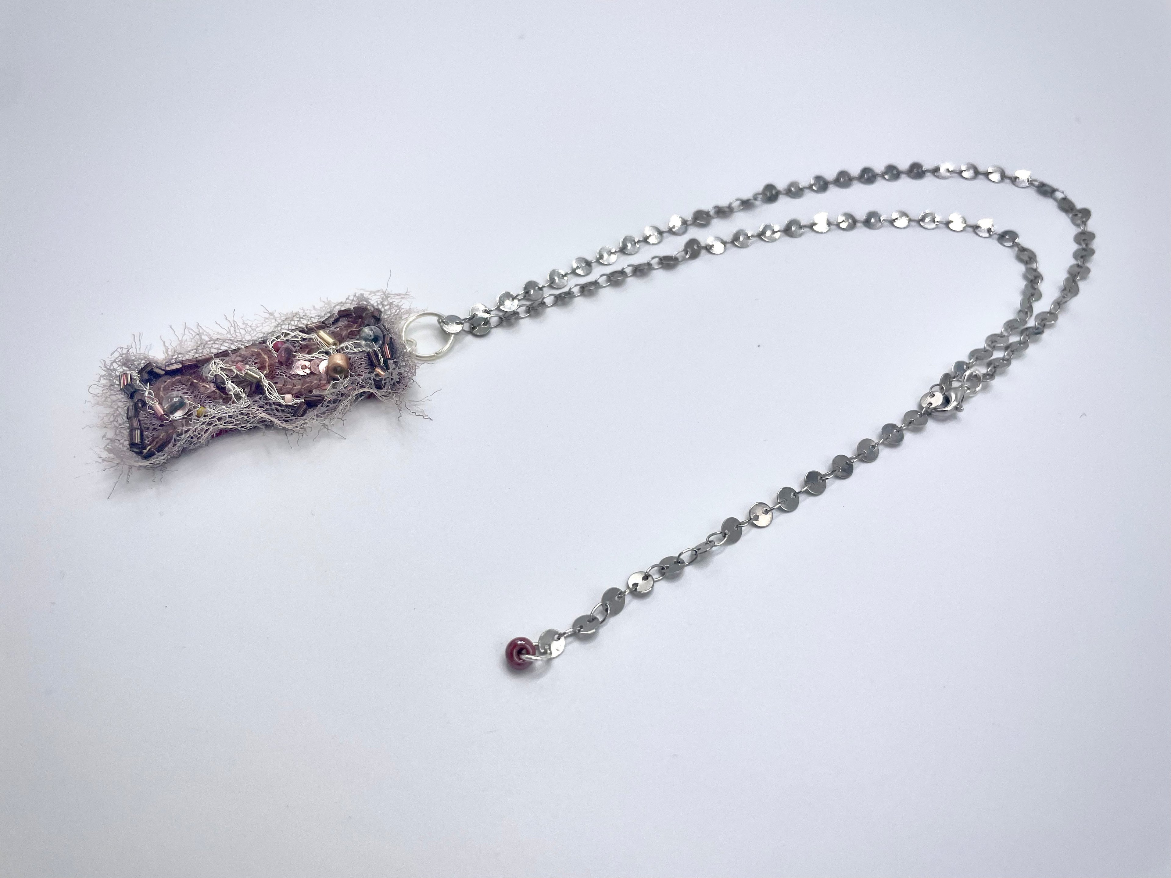 'Roots' Stitched Jewel Necklace