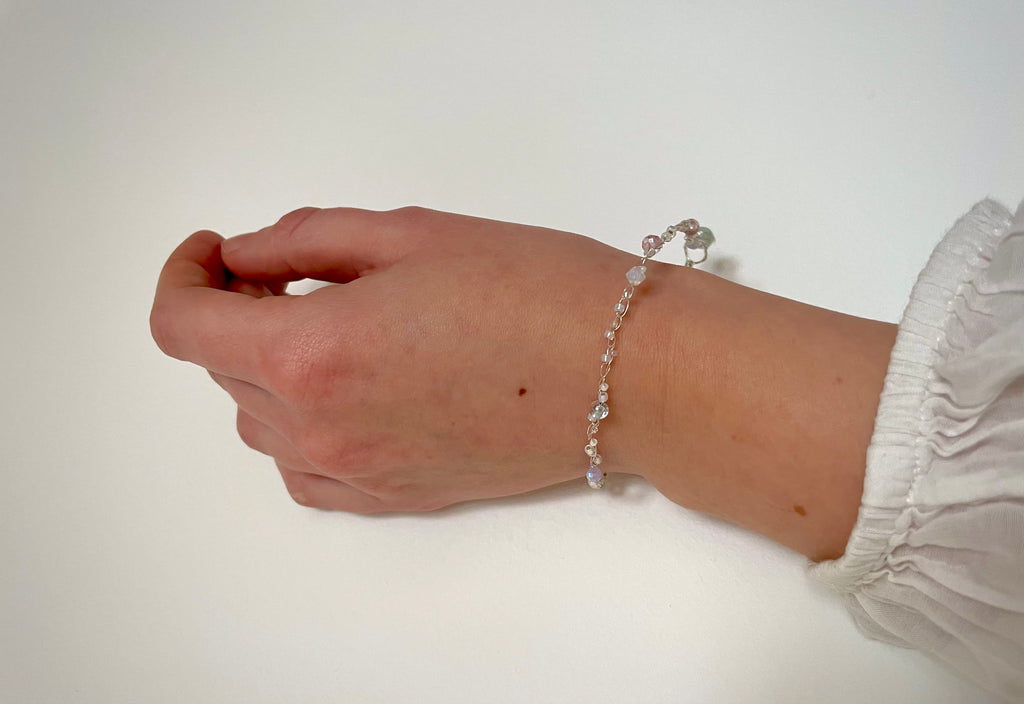 'Meadowsweet' Beaded Wire Bracelet