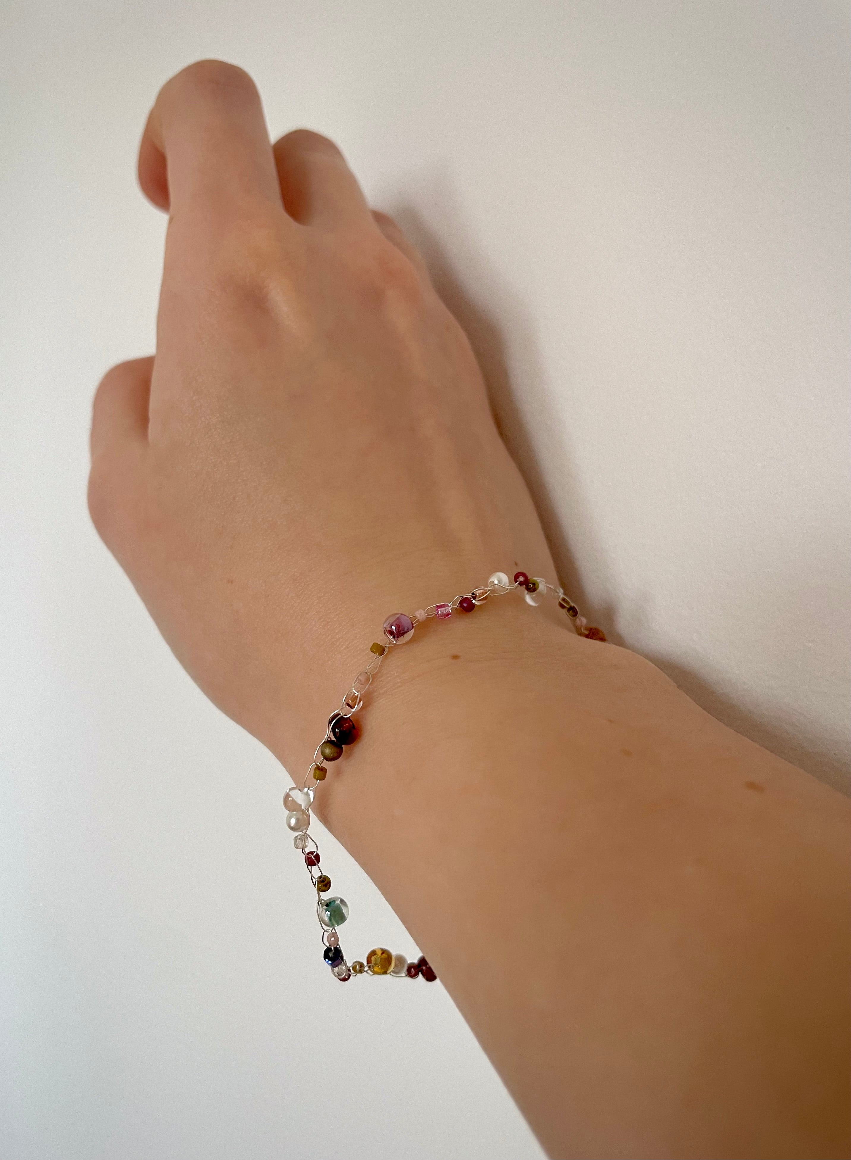 'Wildflower' Beaded Wire Bracelet