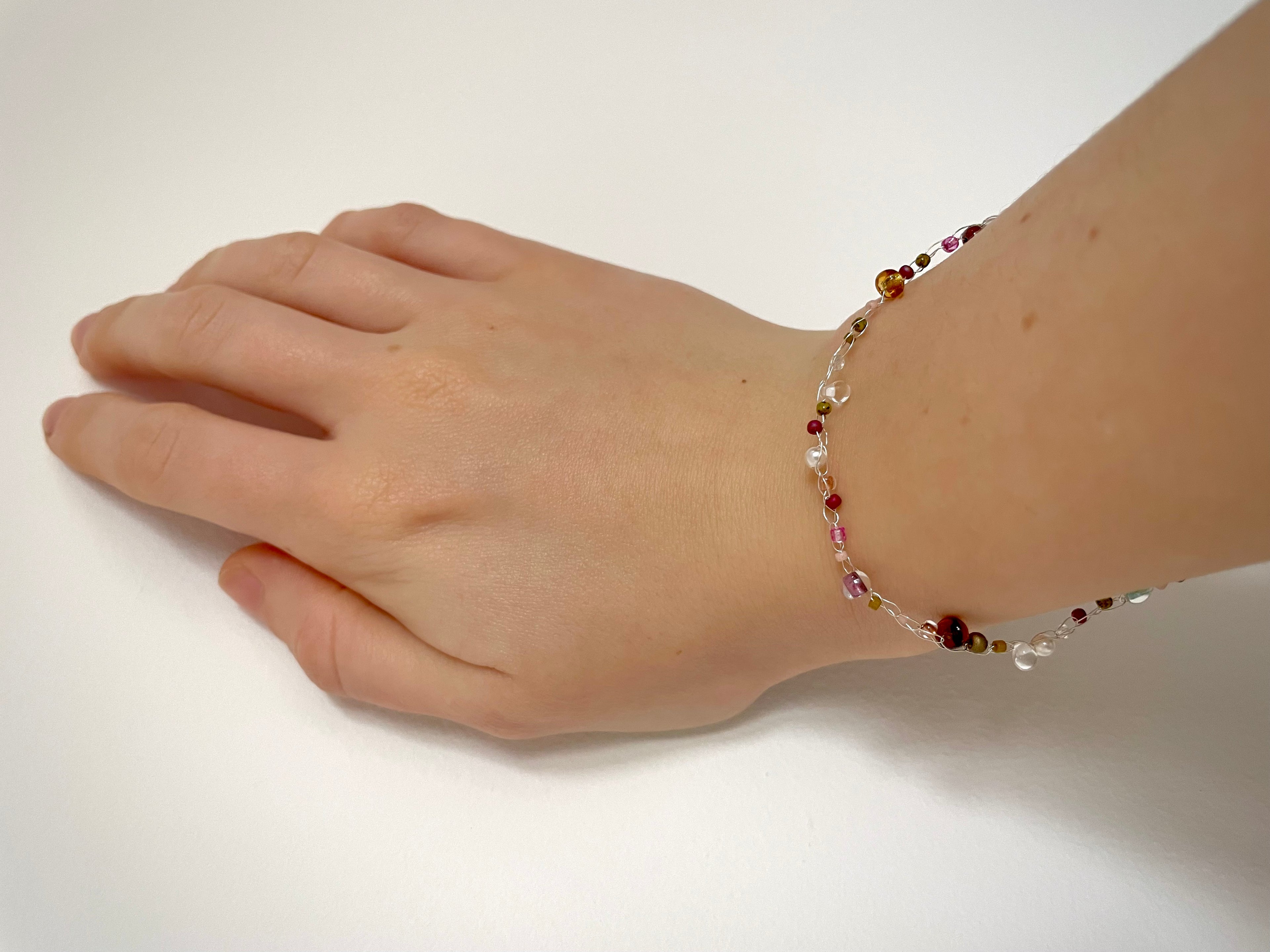 'Wildflower' Beaded Wire Bracelet