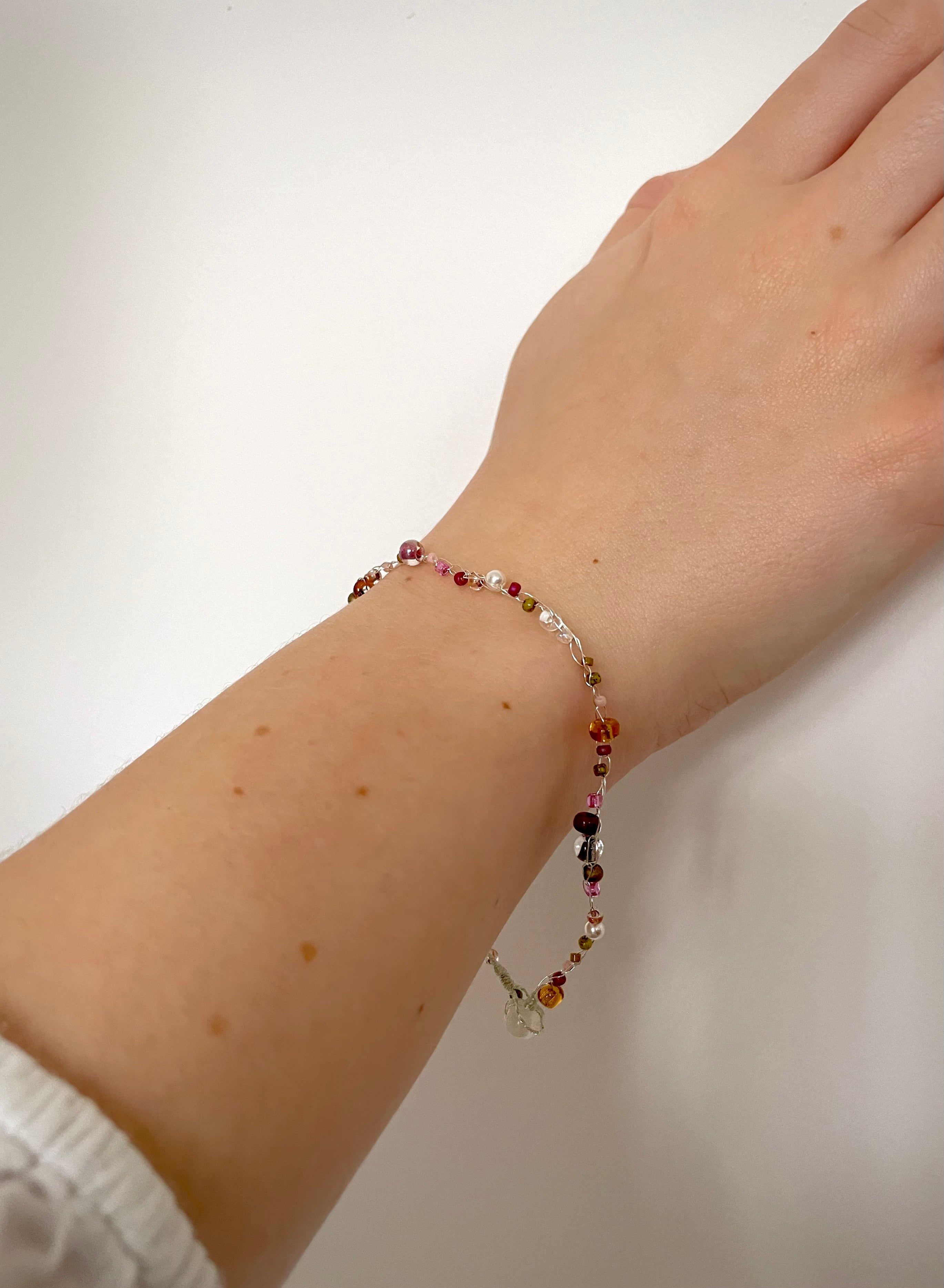 'Wildflower' Beaded Wire Bracelet