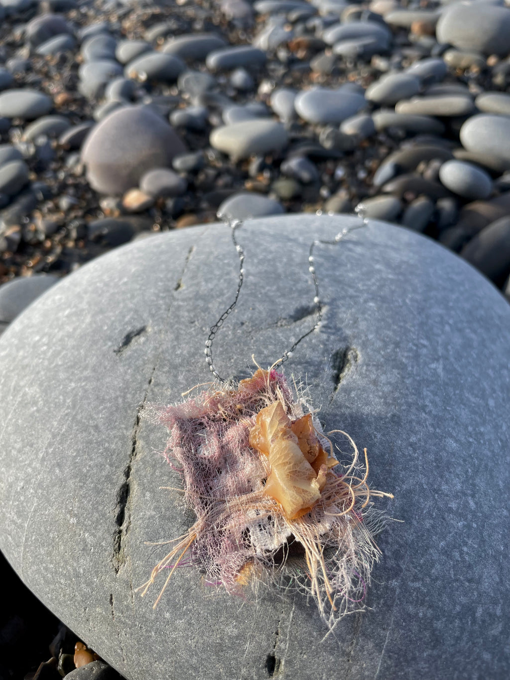 Hydrangea Necklace in Sunset