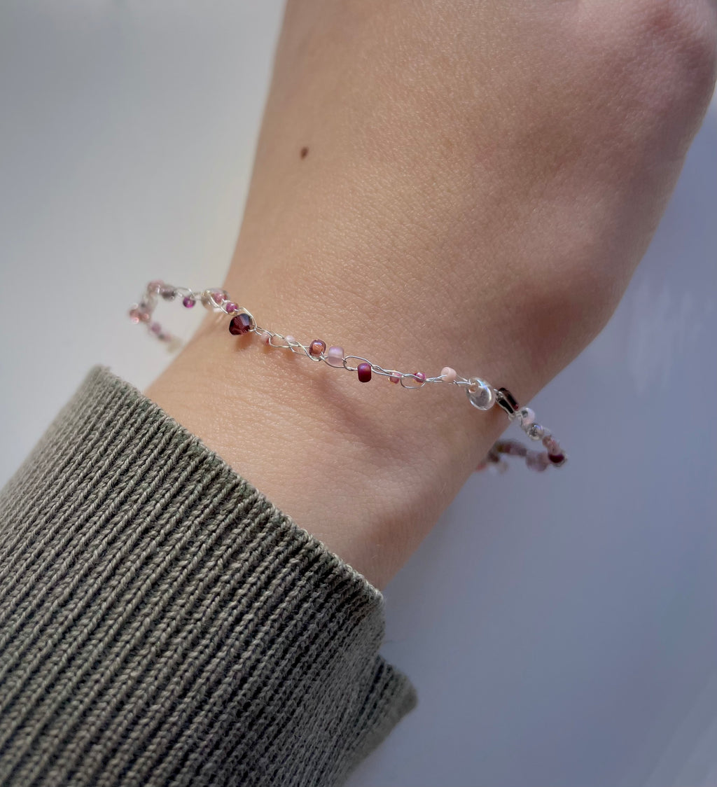 'Bergamot' Beaded Wire Bracelet