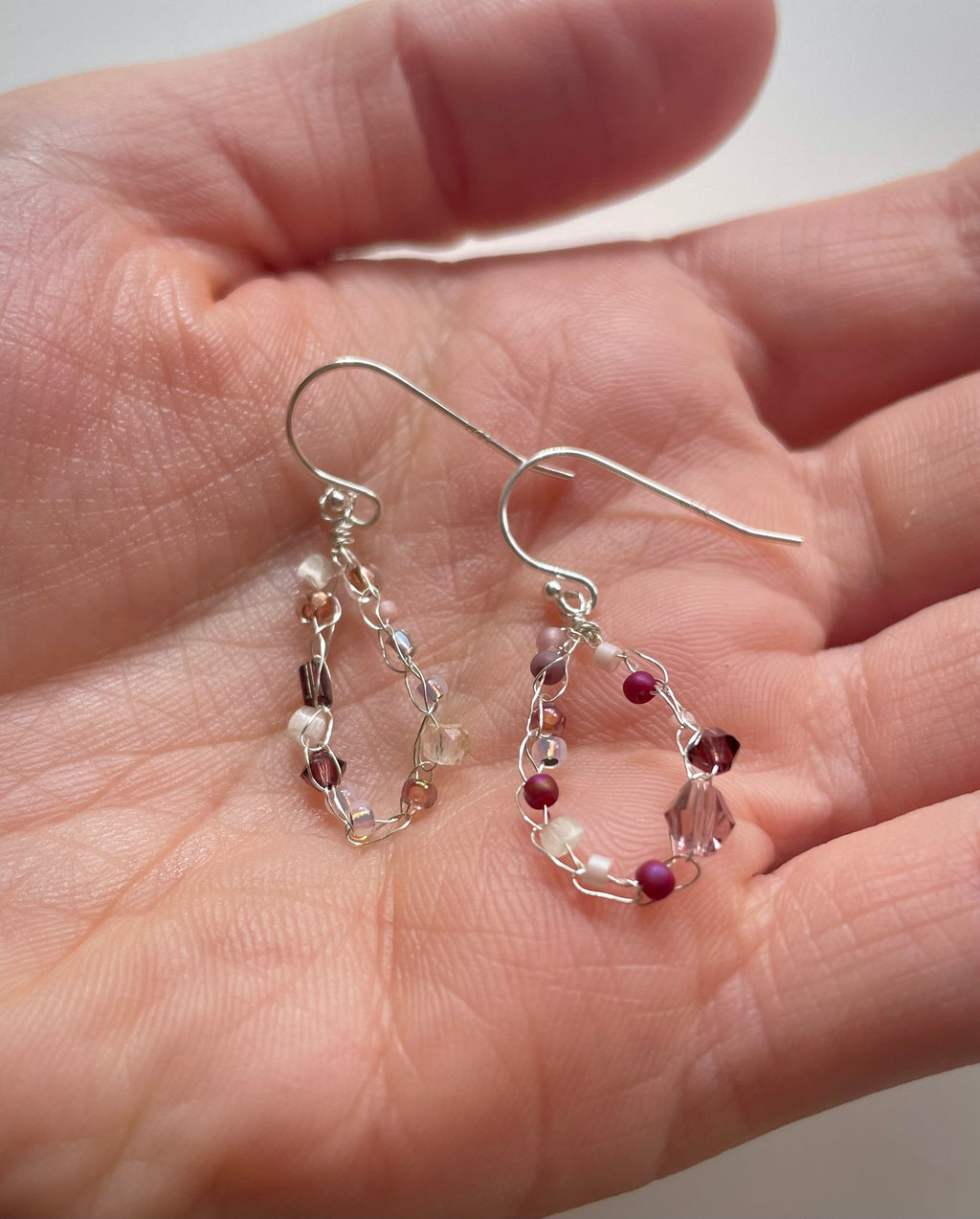 'Bergamot' Beaded Wire Earrings
